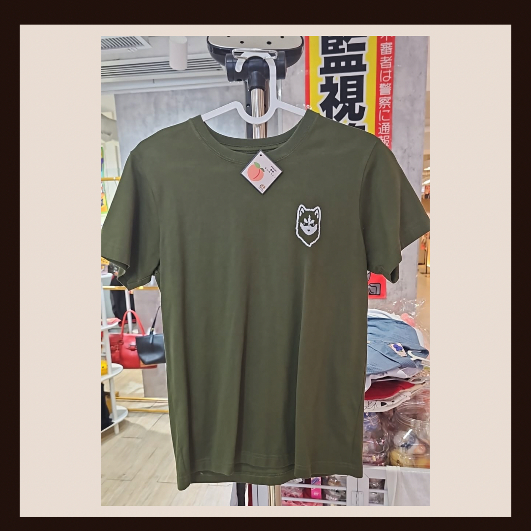 💎 質感軍綠 經典哈士奇刺繡短袖 T 恤