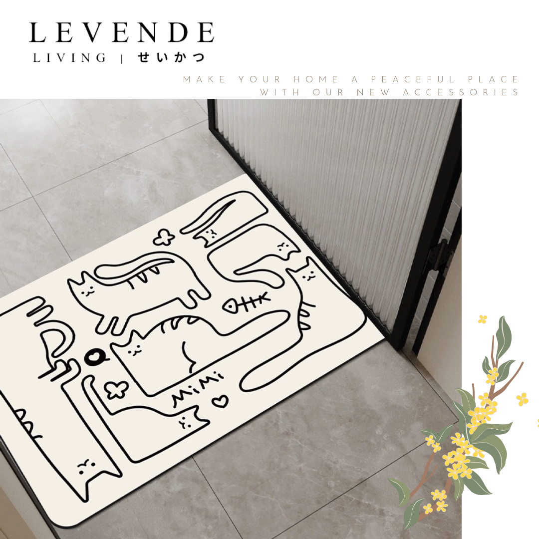 Levende貓咪硅藻泥浴室地墊