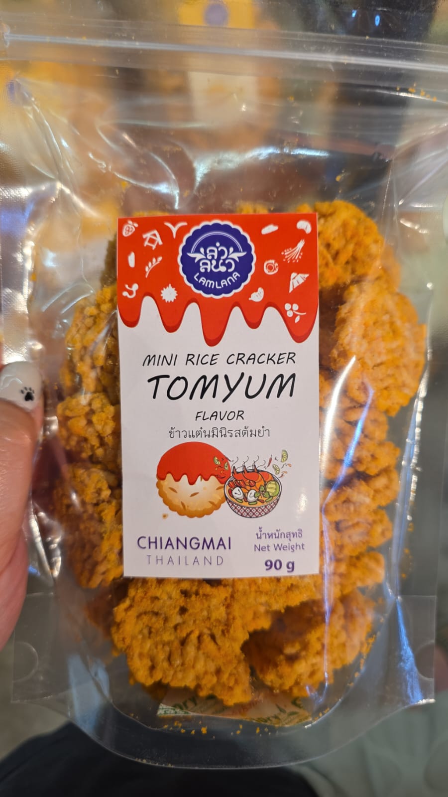 tomyum mini rice cracker