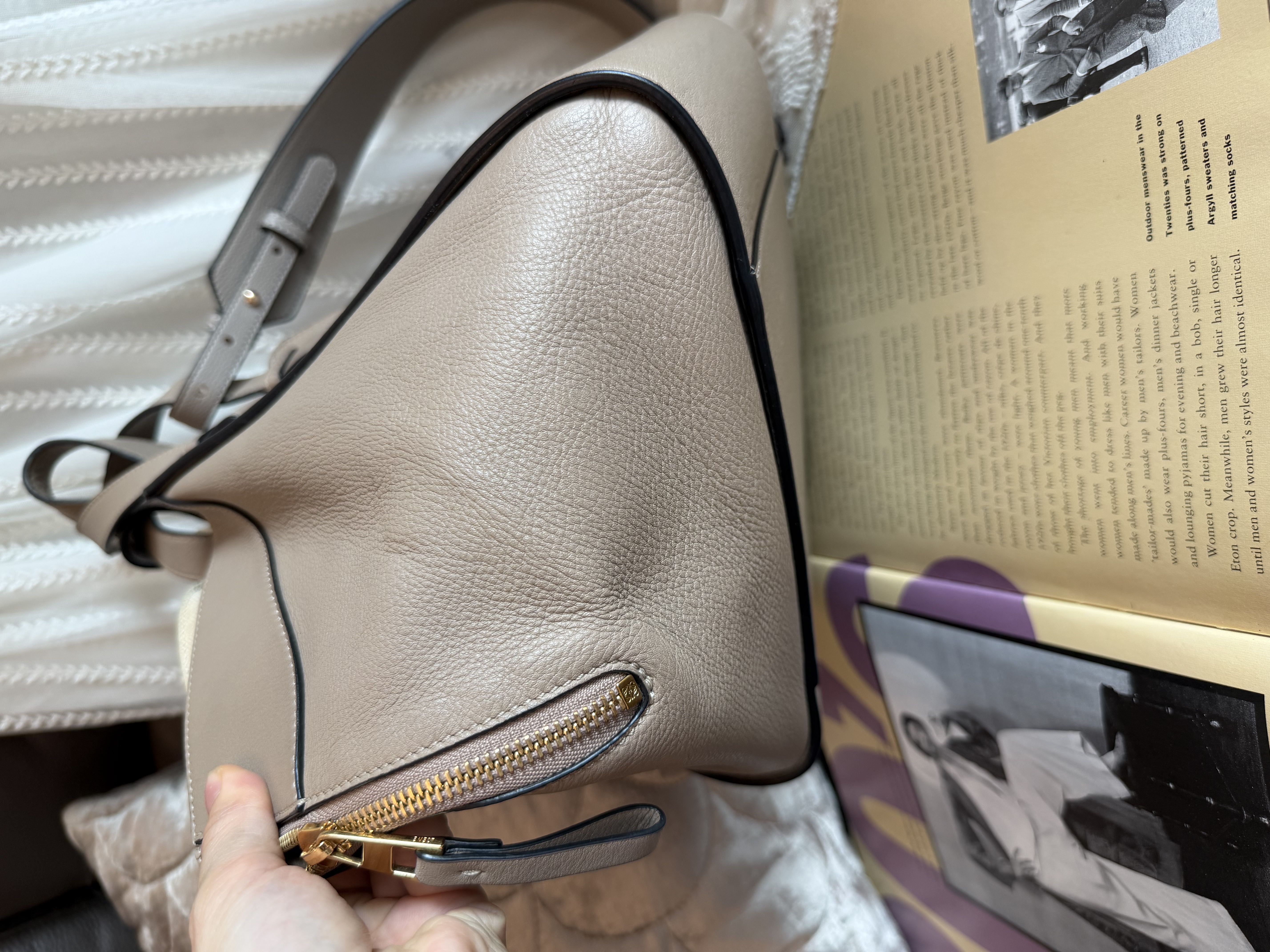 Loewe Hammock grey leather bag / shoulder bag handbag crossbody bag