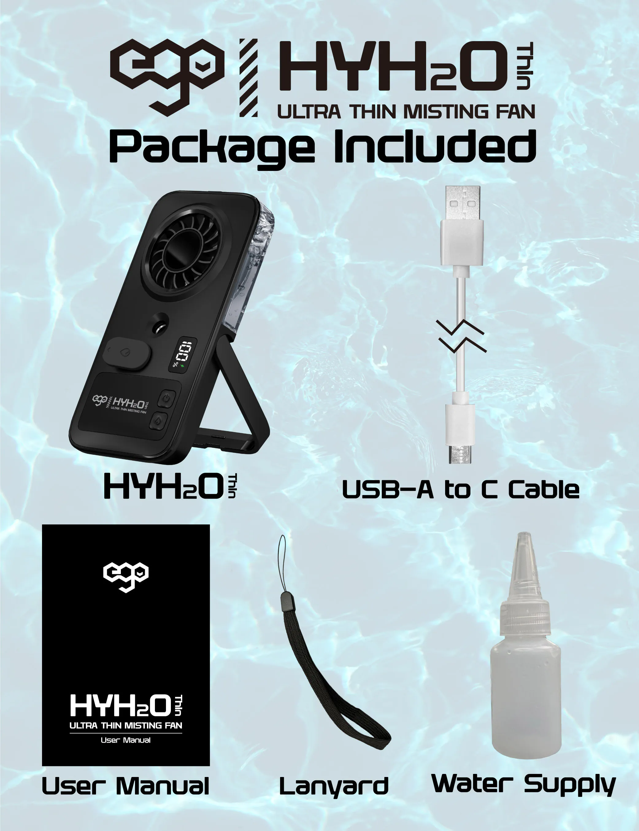 香港行貨 ego HyH2O Thin 噴霧水冷風扇 p1