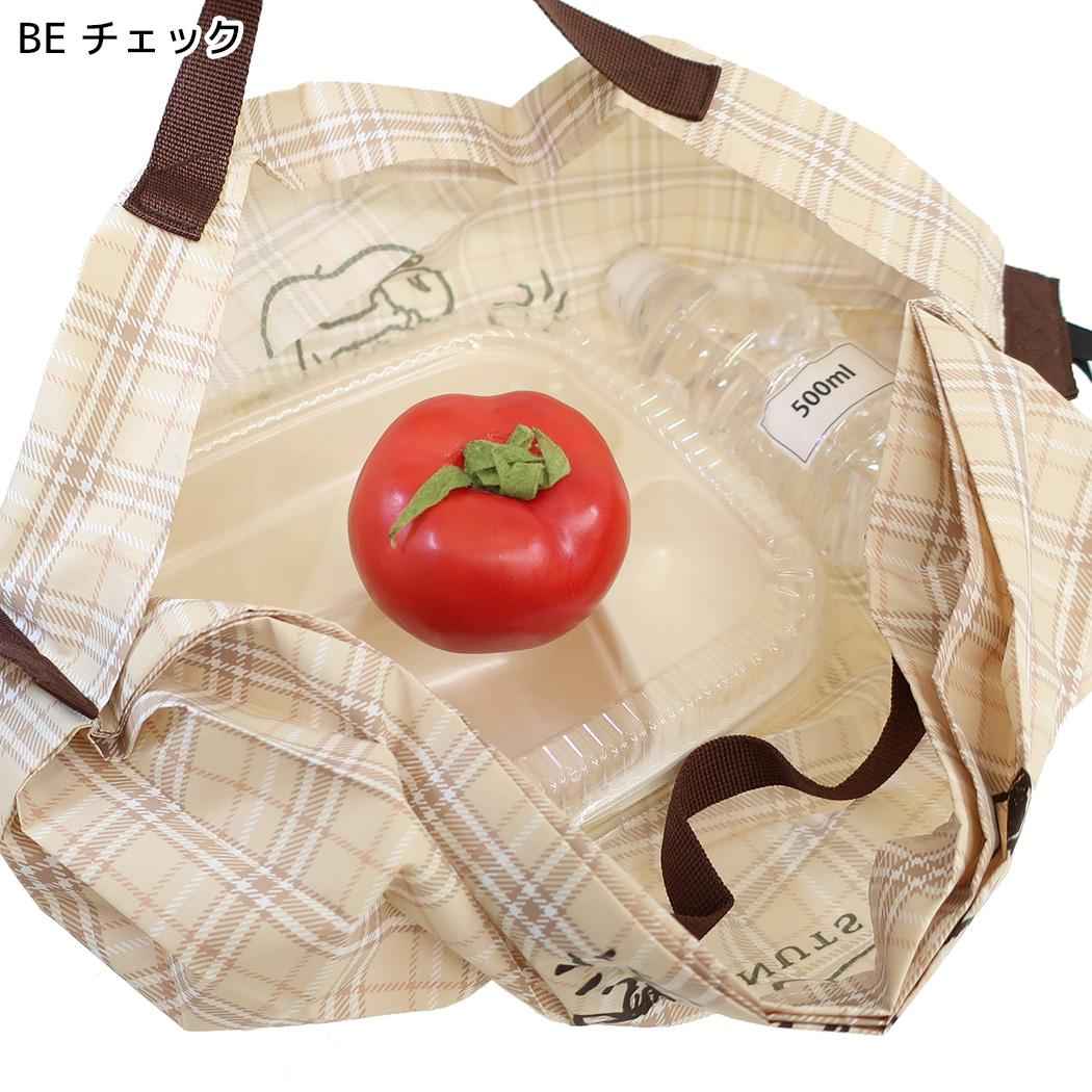 現貨｜Snoopy 日本 Shupatto Compact Bag 可摺 環保袋 S Size (米黃色格仔圖案 SPZ-4363)