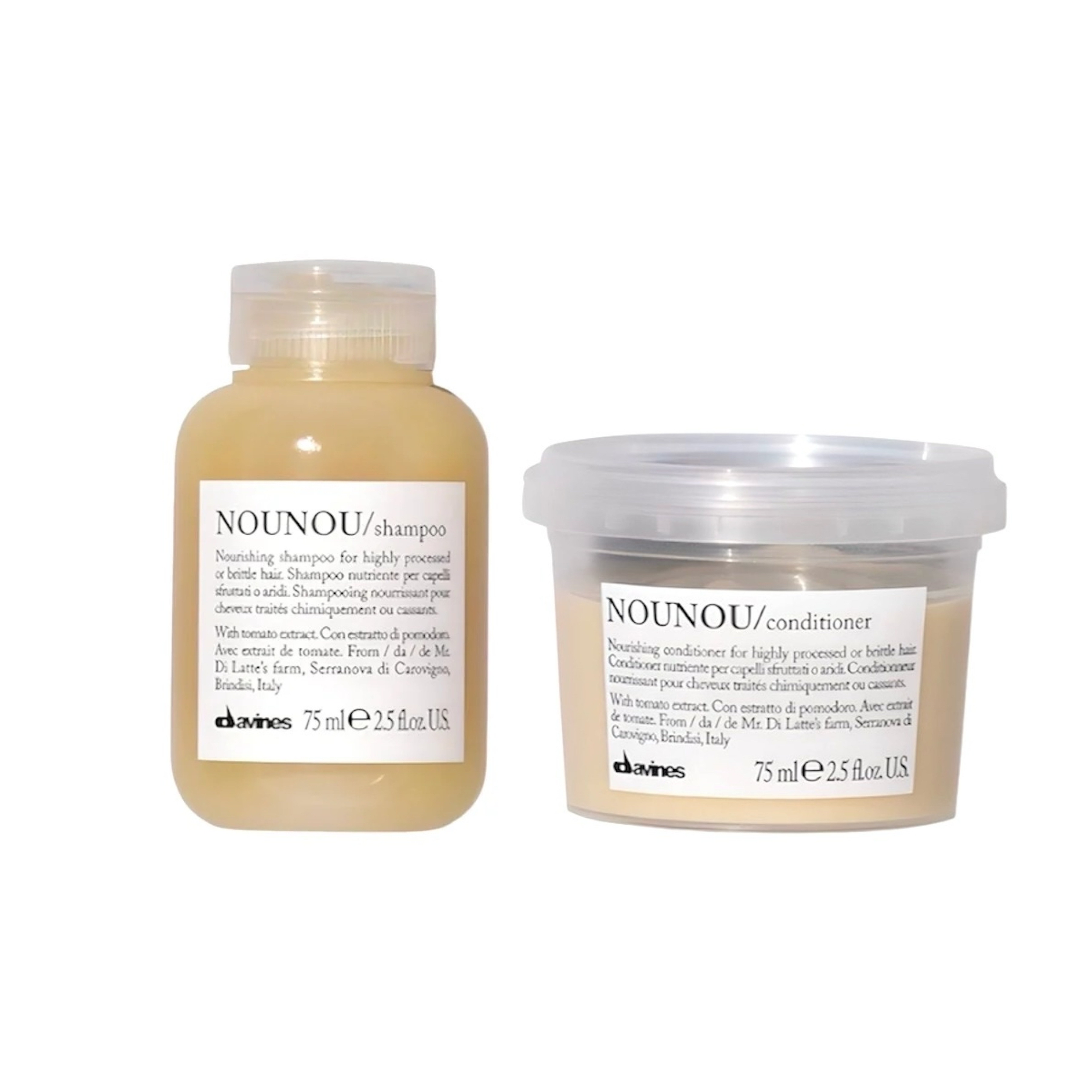 Davines NOUNOU Shampoo+Conditioner 滋養洗護旅行套裝 75ml+75ml