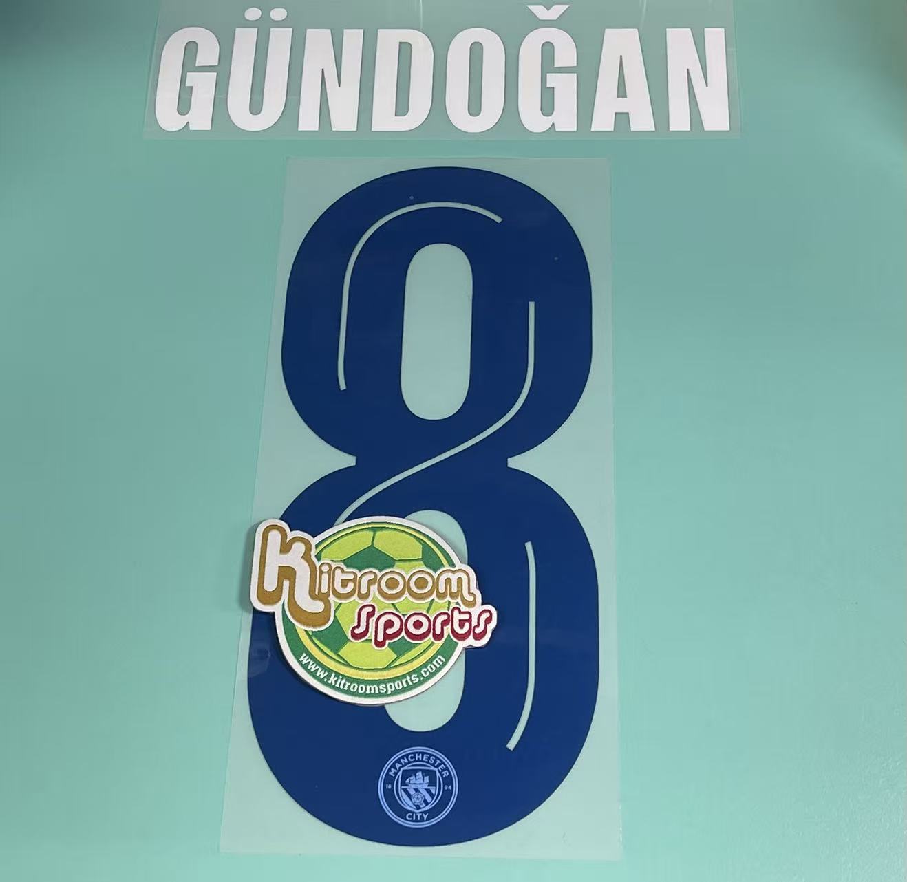 2023-24 Manchester City Home UCL Nameset #8 GUNDOGAN