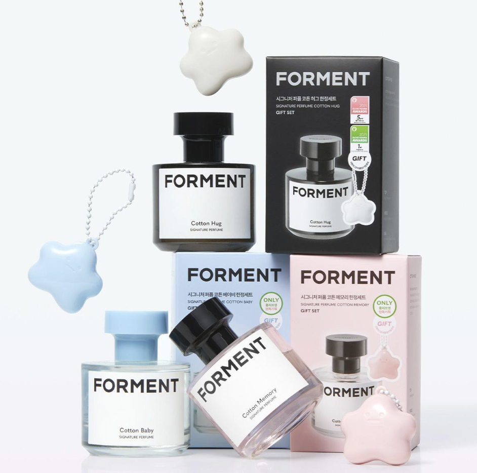 韓國 Forment 經典 純淨棉花記憶 香水 50ml + 星星形固體香膏吊飾 ｜COTTON  MEMORY SIGNATURE PERFUME