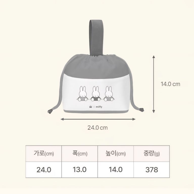 新登場 [韓國直送] 韓國Holly's Coffee x Miffy聯乘 Little Picnic系列 保溫袋/野餐盒套裝