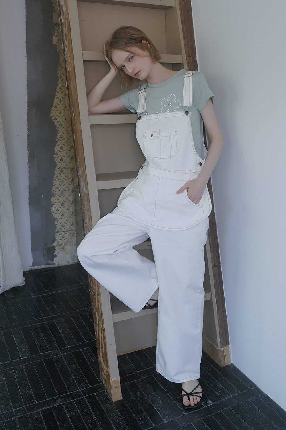 韓國🇰🇷設計品牌Heeari | Maggie Layered Denim Overall Pants