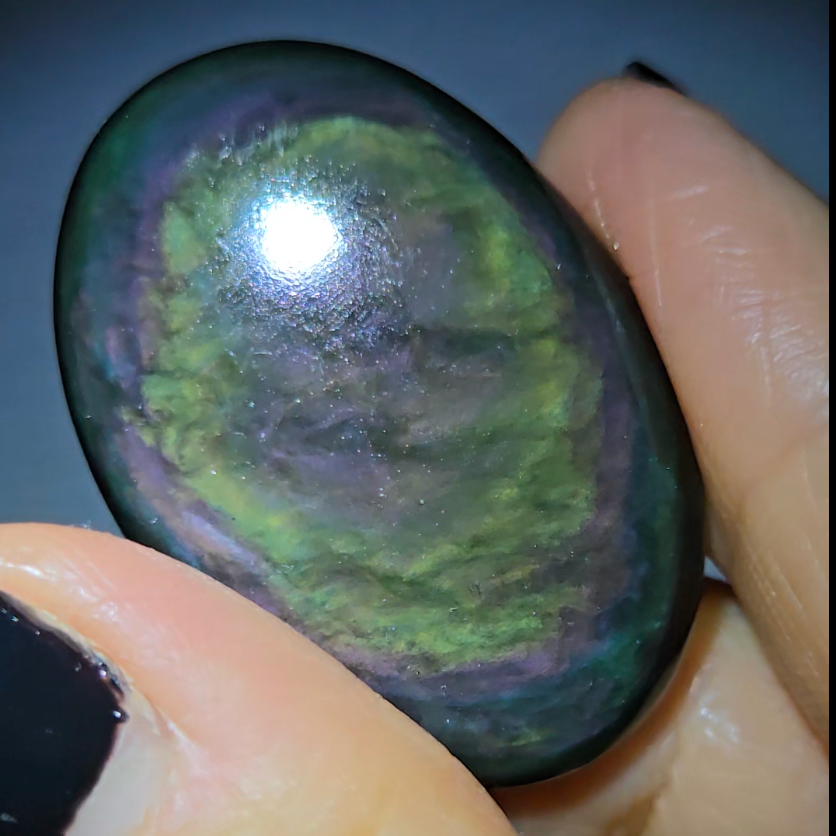 Velvet obsidian cabochon from Mexico - OB13