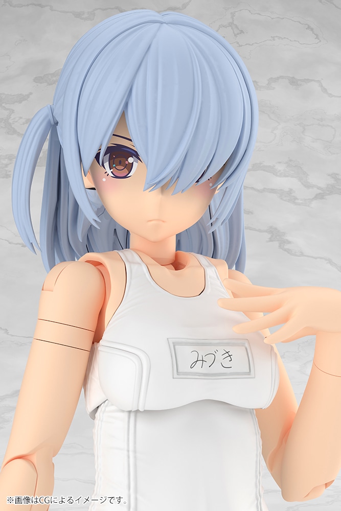 (預訂訂金 $100) (總價 $253) 壽屋 Kotobukiya FRAME ARMS GIRL 美月 Mizuki School Swimsuits White Ver. 模型 (KO08633) (行版)