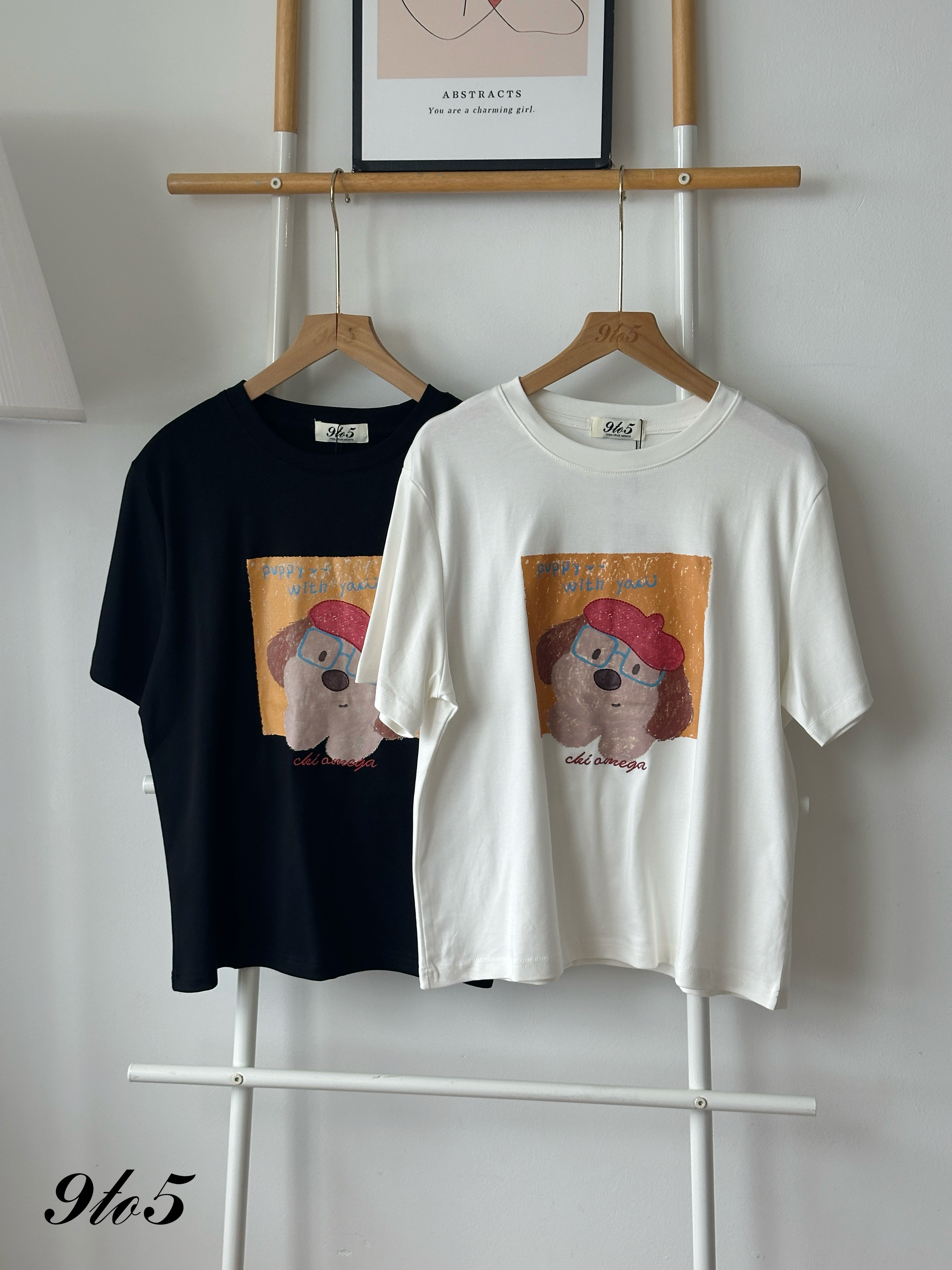 T4313 Puppy Printed Tee - 3 Colors 