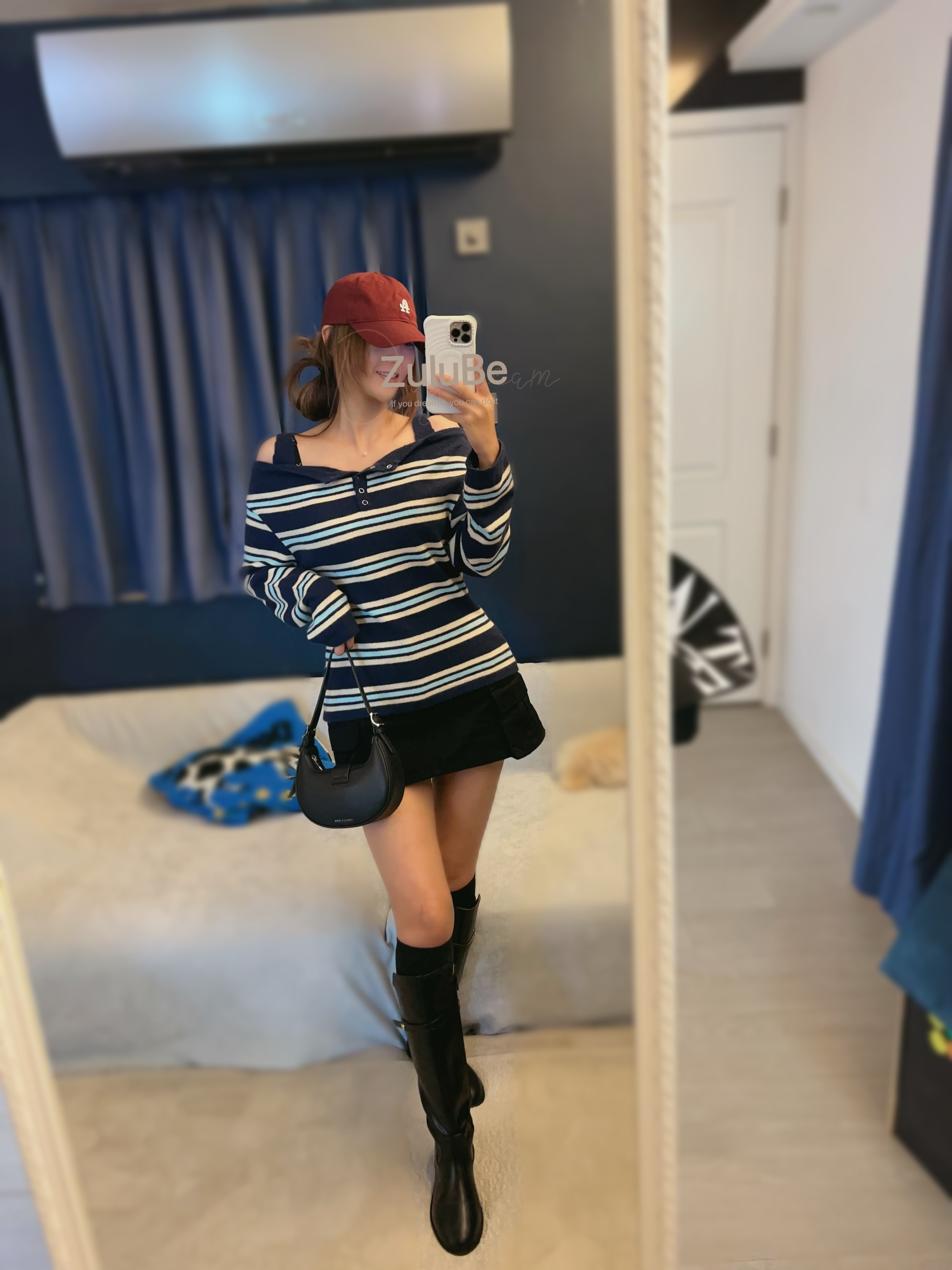 🇰🇷型格半折裙（內有褲）🛒現貨