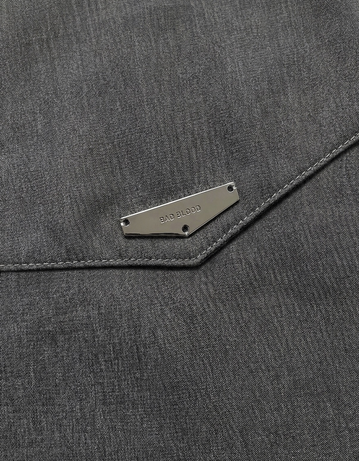 BADBLOOD [w-jkt26-042] Contour High-Neck Lightweight Bomber Shacket - Gray