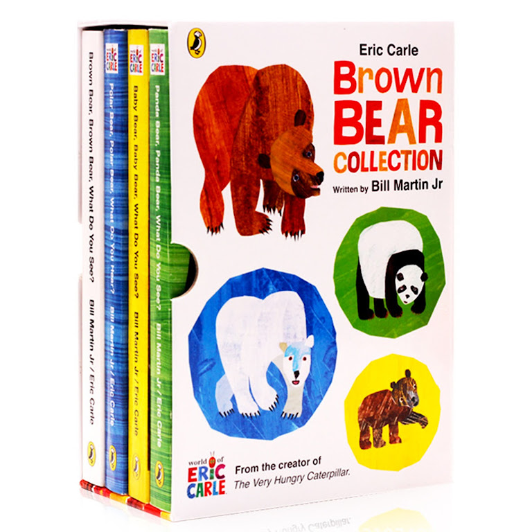 Eric Carle Brown Bear Collection What Do You See 艾瑞卡爾 棕色的熊 4 books