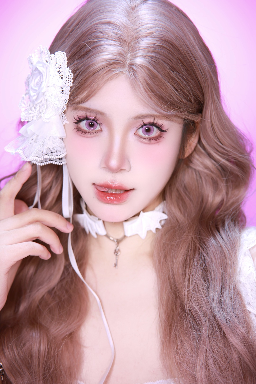 0度現貨 Lenspop花堇珠粉紫 半年拋