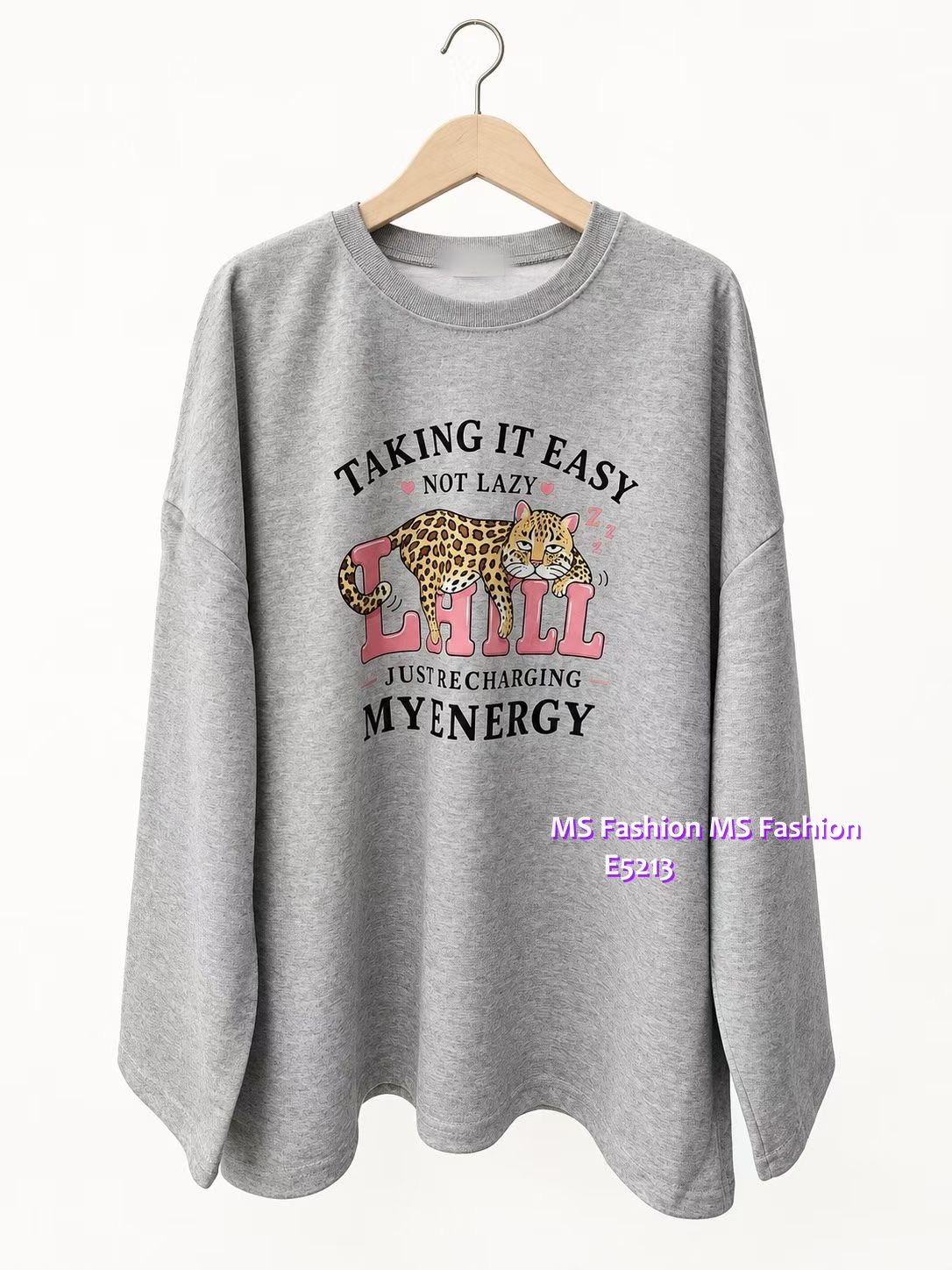 E5213 可愛老虎仔oversize tee