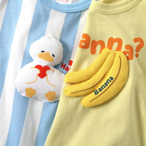 🆕【⭐訂購⭐】  日本直送🌀可愛 立體 小鴨/香蕉 嬰兒連身衣🌀[ELDA-0016][260502]