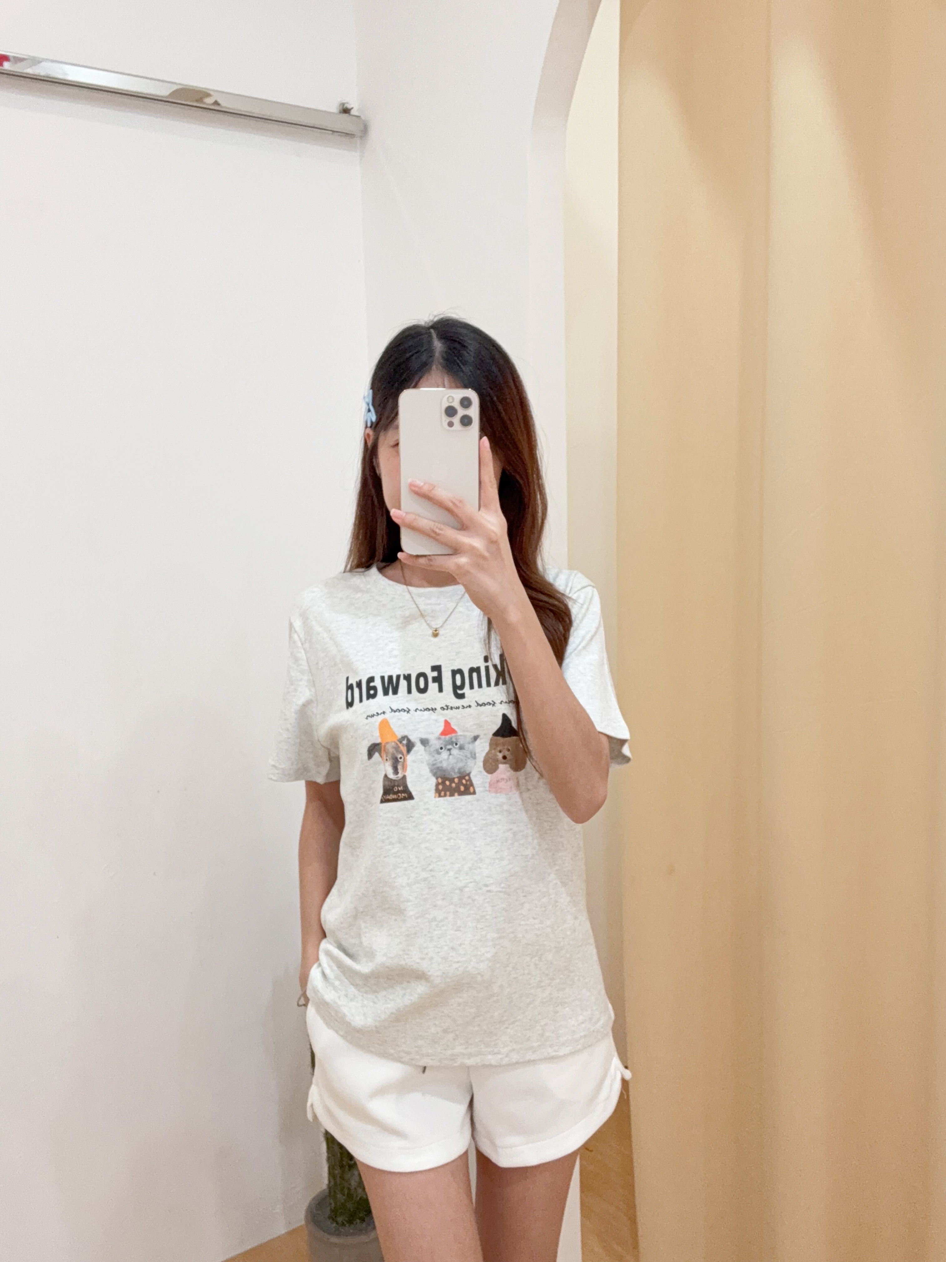 可爱三只动物Oversize Tee R2596