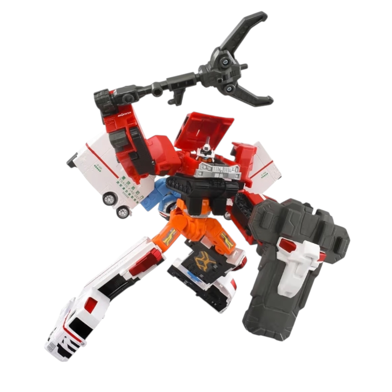 Takara Tomy Tomica 特裝勇者救援機械人變形合體DX套裝 消防車救護車機械人 男孩變形機械玩具禮物