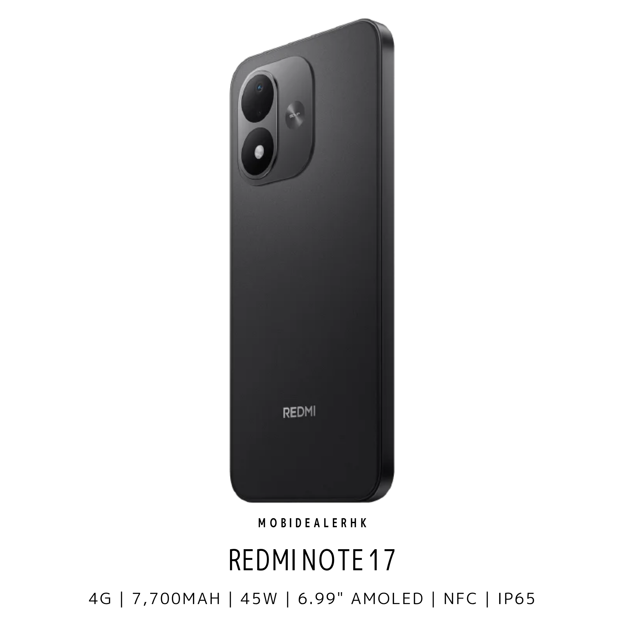 Redmi Note 17 | 紅米 Note 17 | 4G | 智能手機 | 7700mAh矽碳電池 | 45W快充 | 6.99"AMOLED | IP65防水