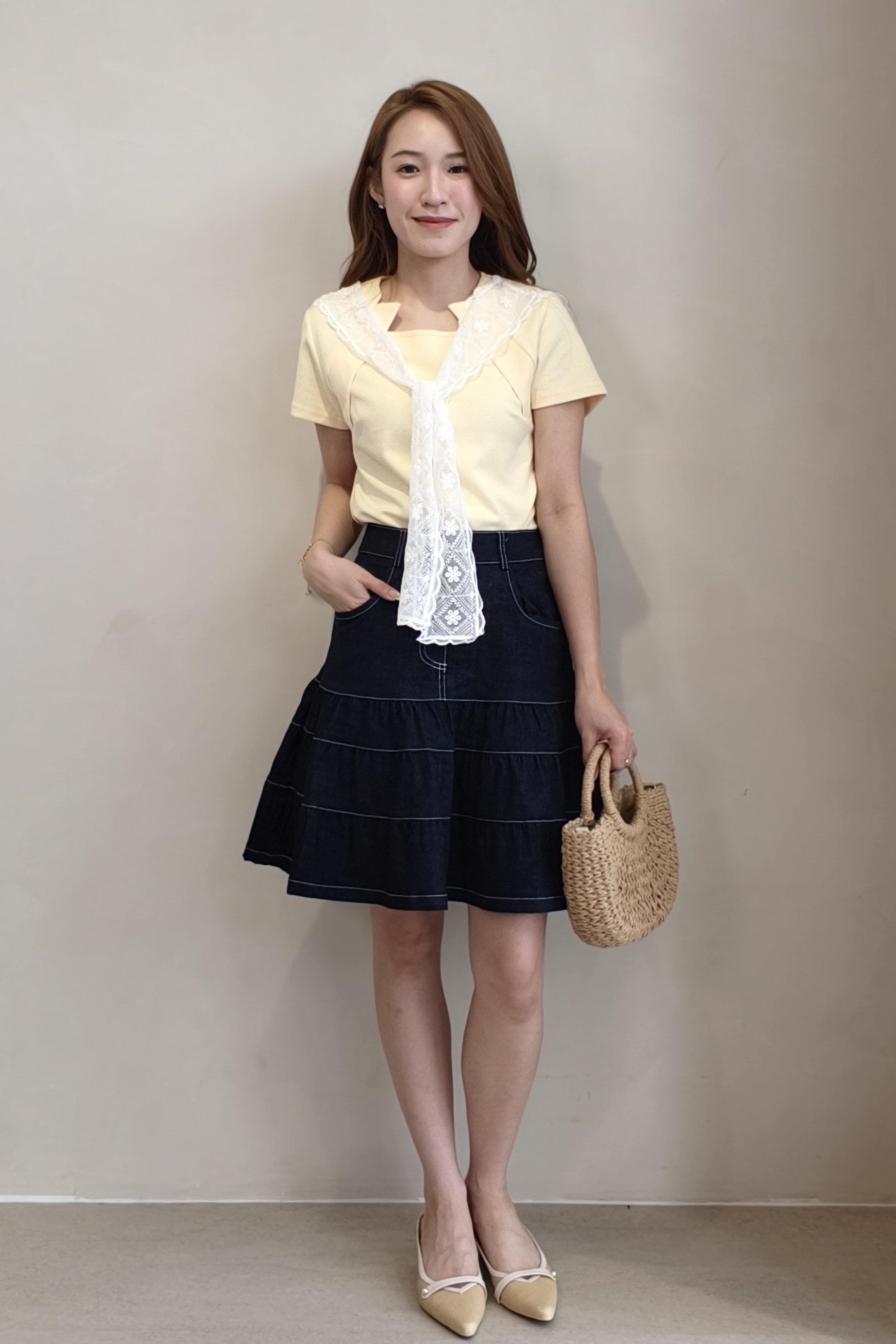 30988 Structured Square Neck Top