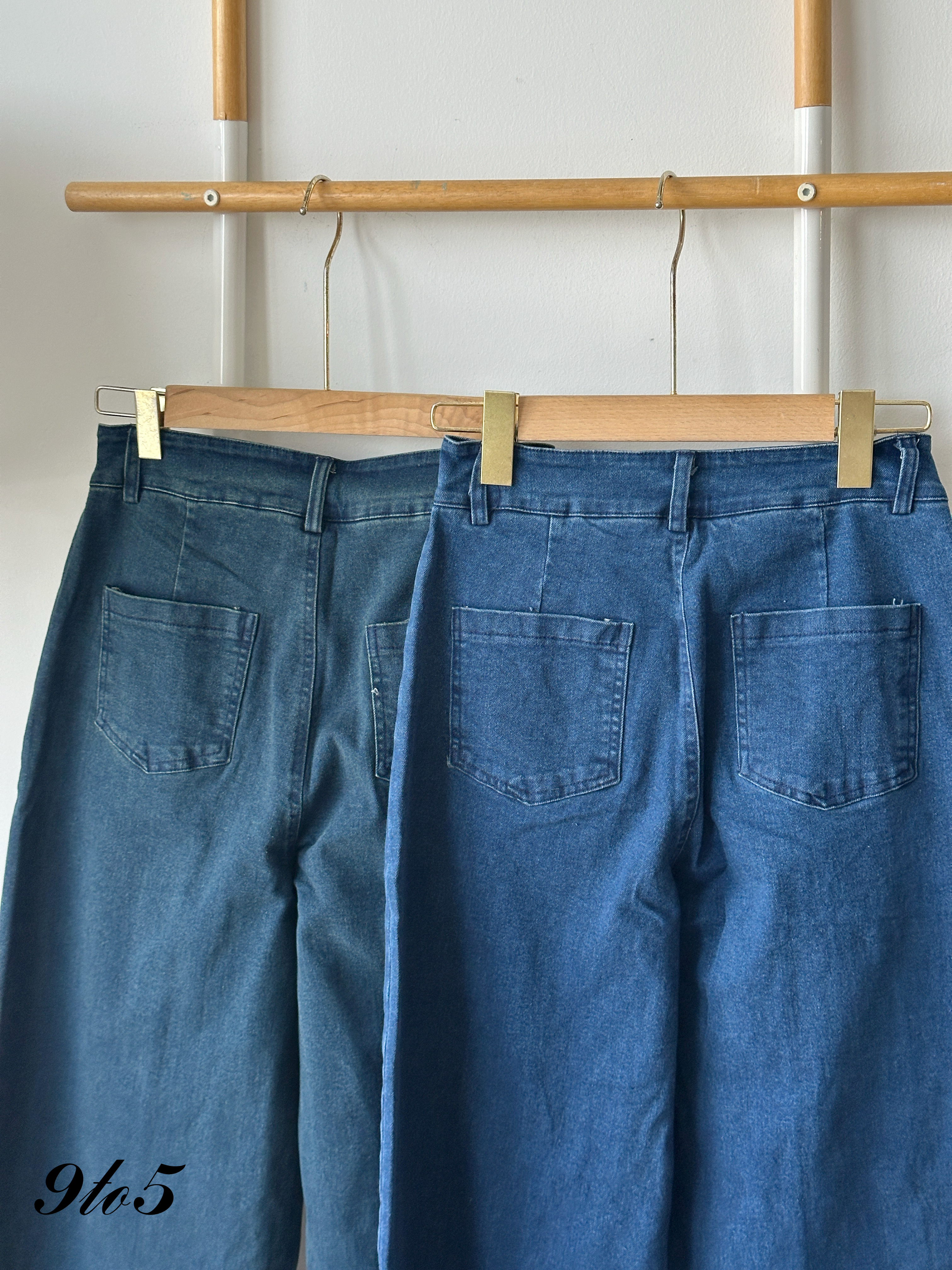 S1914 Long Denim Jeans - Blue & Vintage Blue