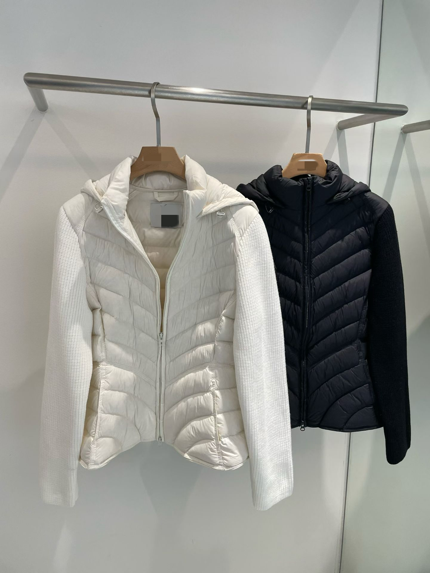 Quilted hood slim leisure jacket