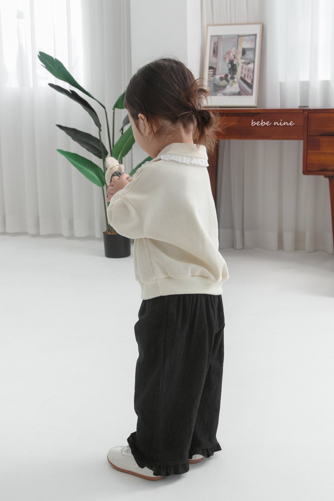 🌸預訂 韓國直送🌸🇰🇷Bebenine三色荷葉邊翻領衛衣