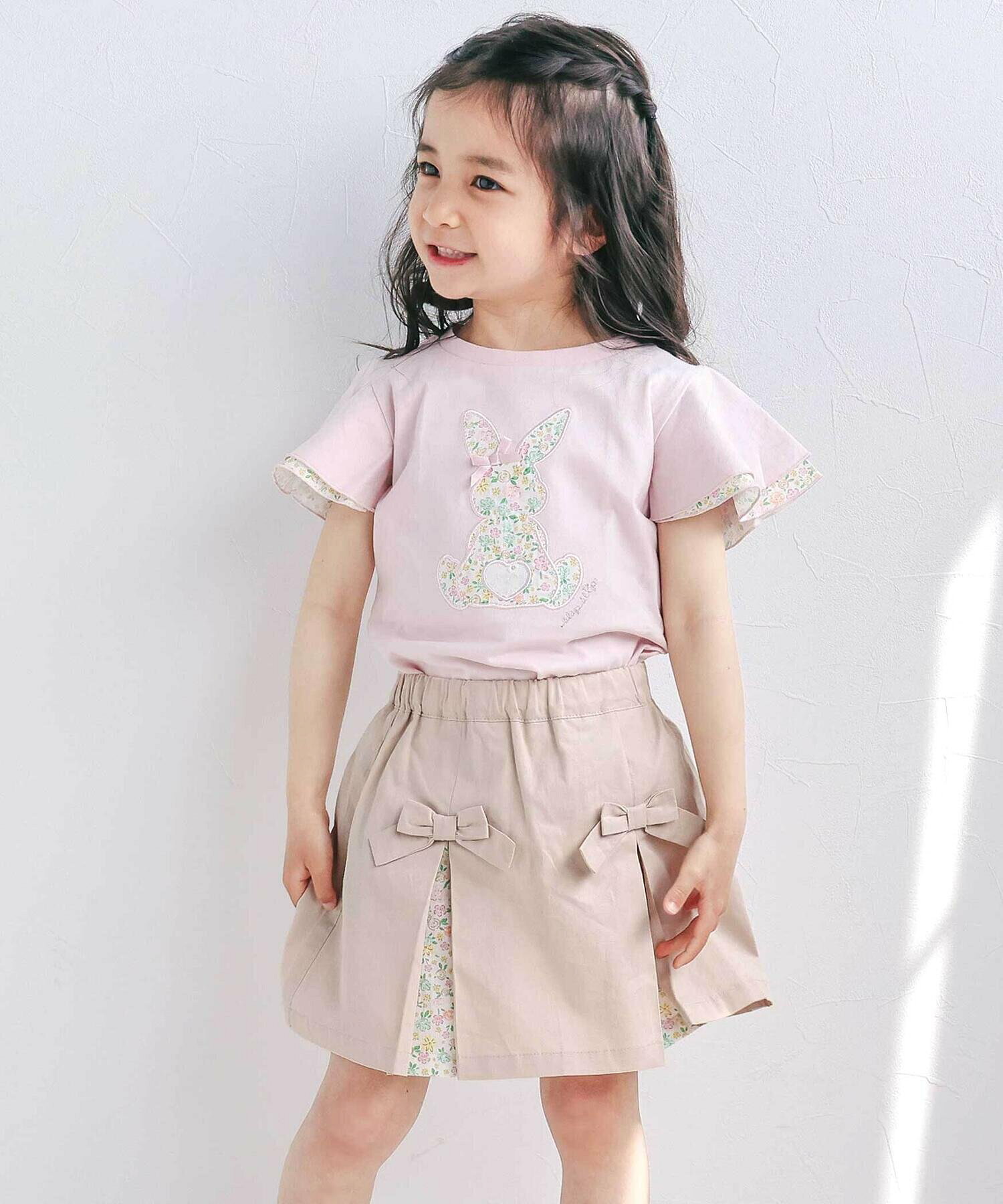 🆕【⭐訂購⭐】🌀 🇯🇵 日本直送 碎花兔仔圖案 飄逸雙層蝴蝶袖 上衣［2款選］🌀[ELDA-0149][260516]