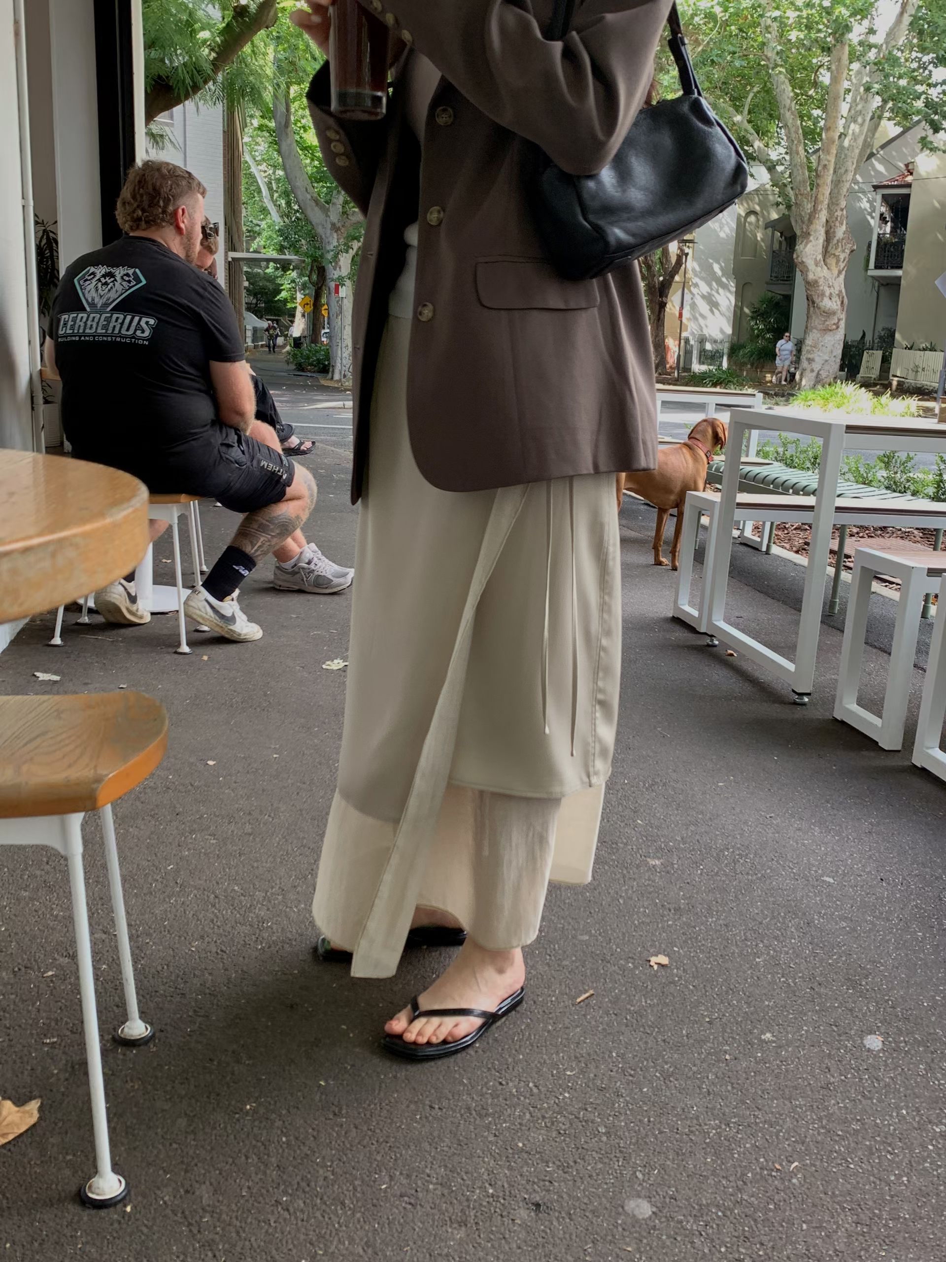 Double layers wrapped long skirt