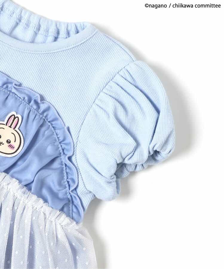 🇯🇵預訂 日本直送🇯🇵Apres les cours x Chiikawa系列兩色人物貼花薄紗拼接羅紋短袖上衣