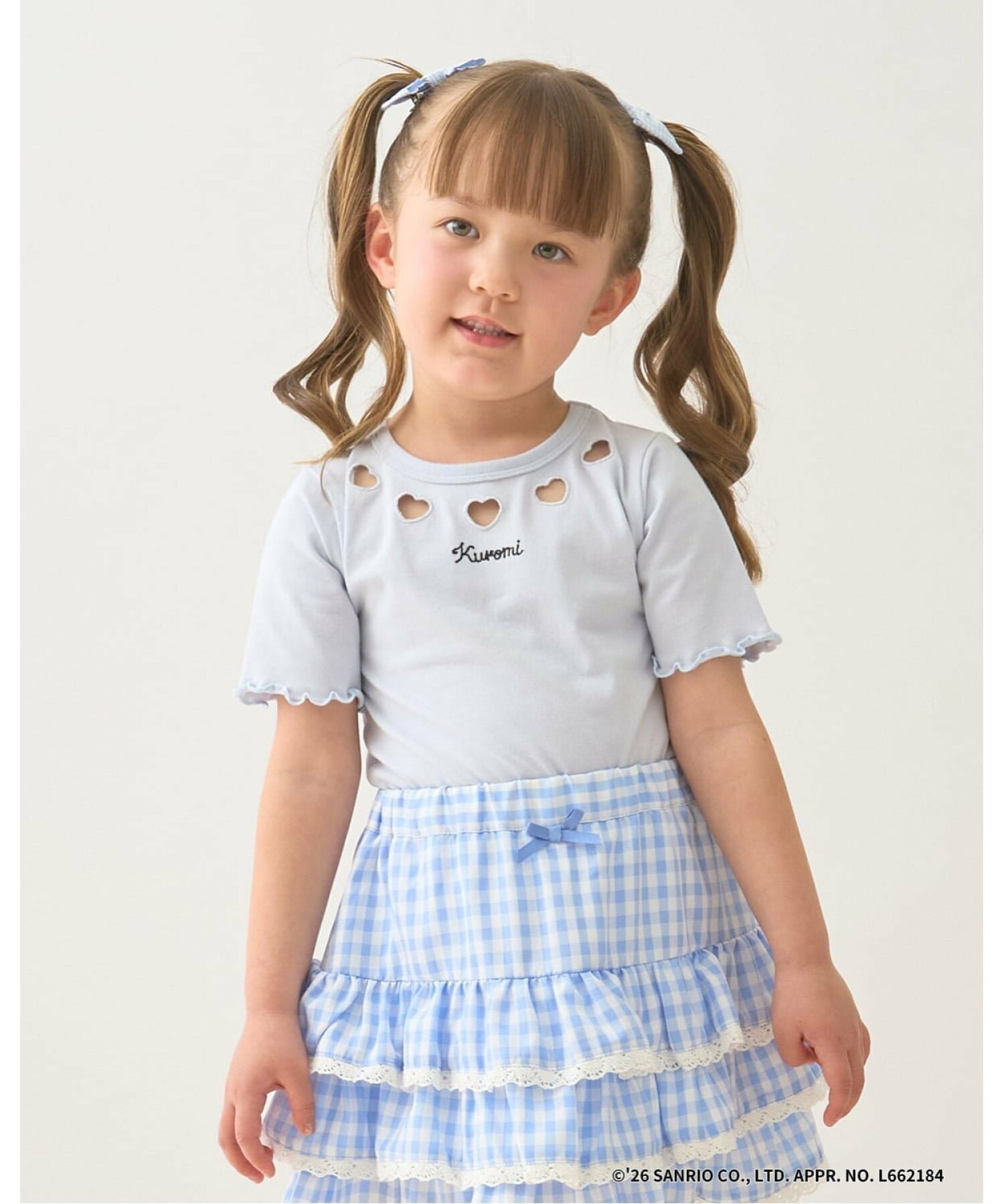 🆕【⭐訂購⭐】🇯🇵 日本直送 🌀🇯🇵 日本直送🇯🇵 #Kuromi 縷空心形領 褶邊袖 短袖Tee［4款選］🌀 [ELCA-0114][260327]