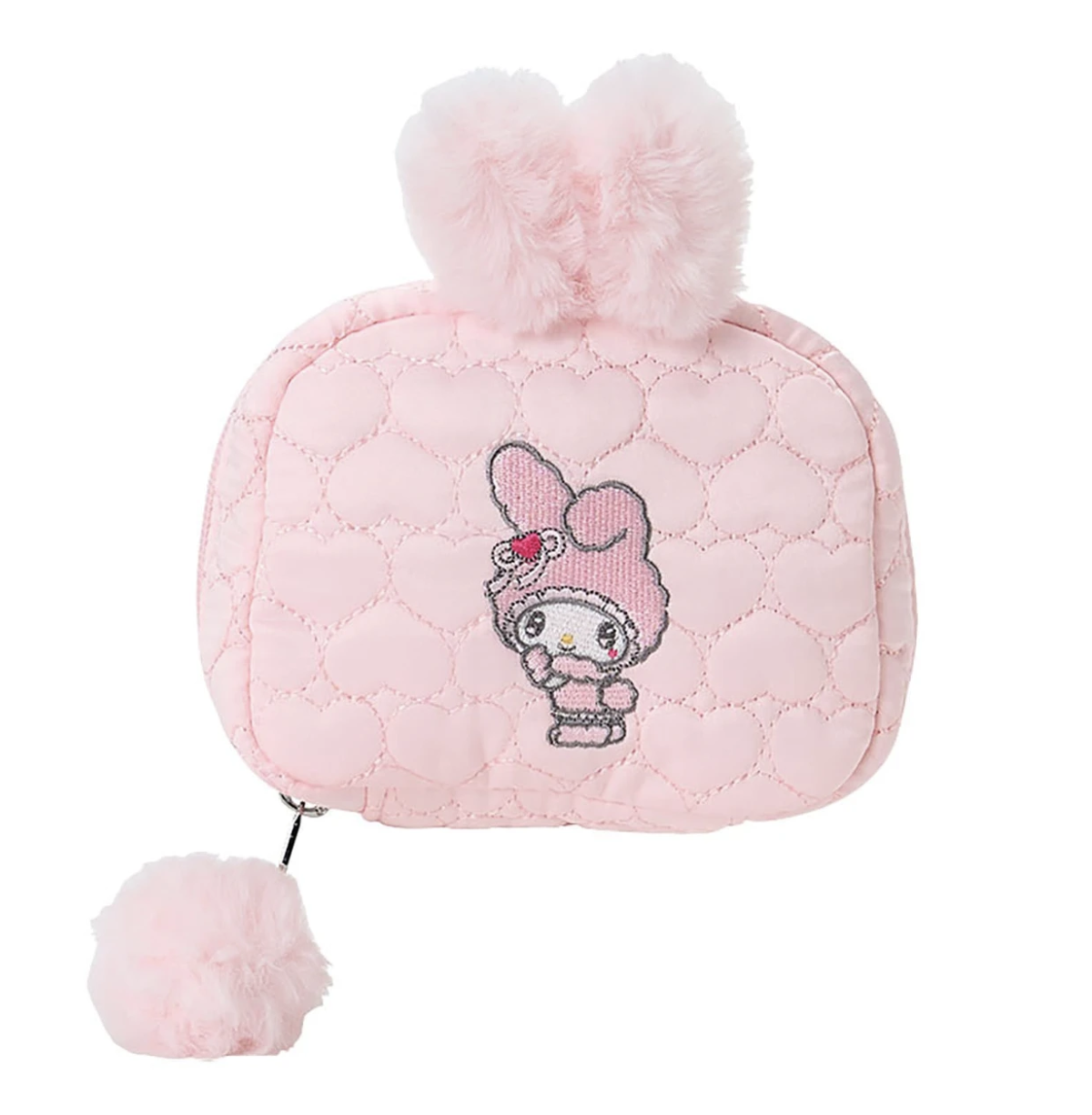 Sanrio My Melody50週年＆Kuromi20週年 愛心絎縫迷你拉鍊收納袋