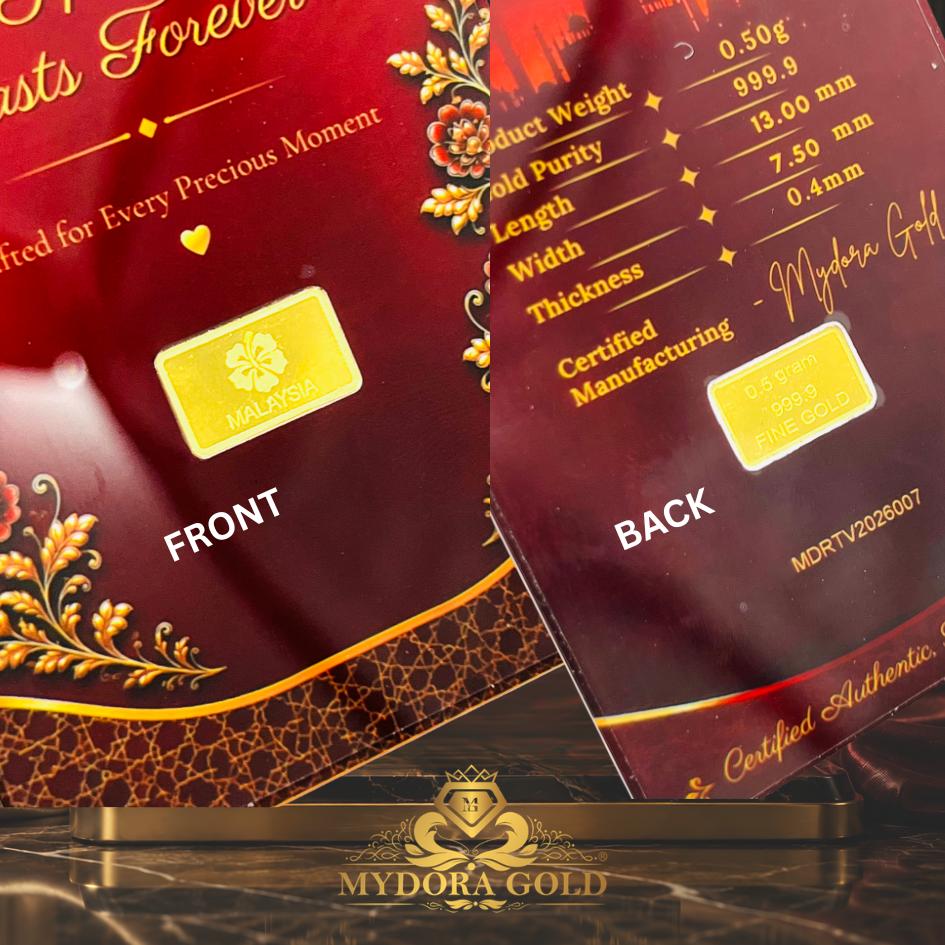 MYDORA 999.9 Gold Bar 0.5g AGift Series