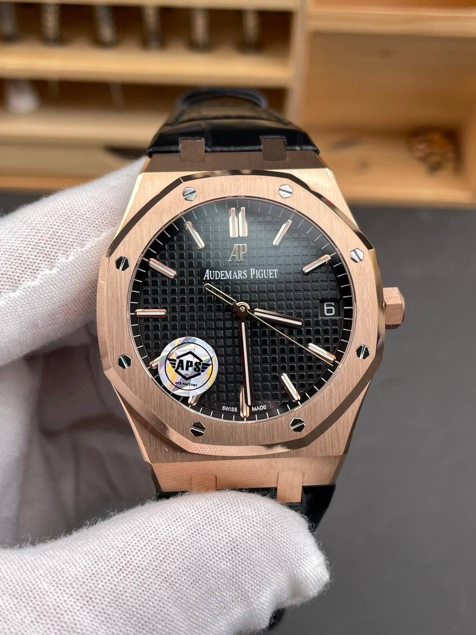 🚀皇家橡树15500 玫瑰金黑盘/41mm/4302机💯