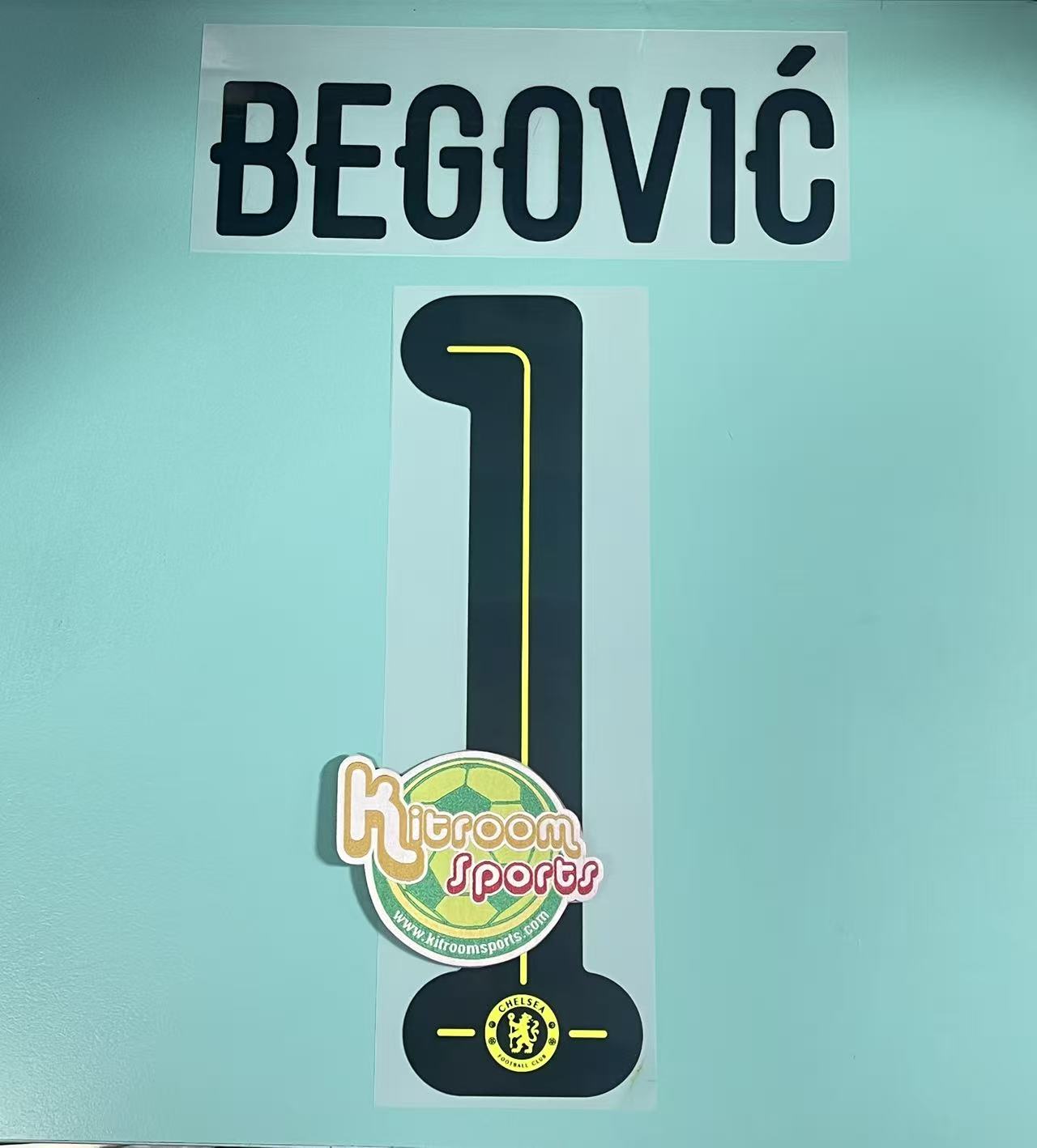 2016-17 Chelsea Home GK UCL Nameset #1 BEGOVIC