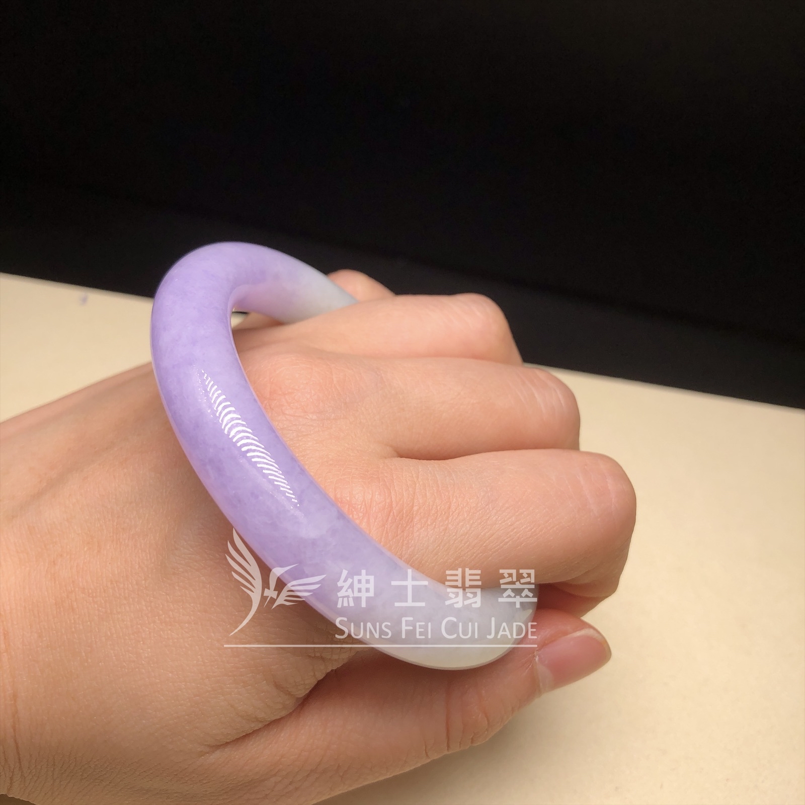 冰藍紫圓鐲55.5mm C06266