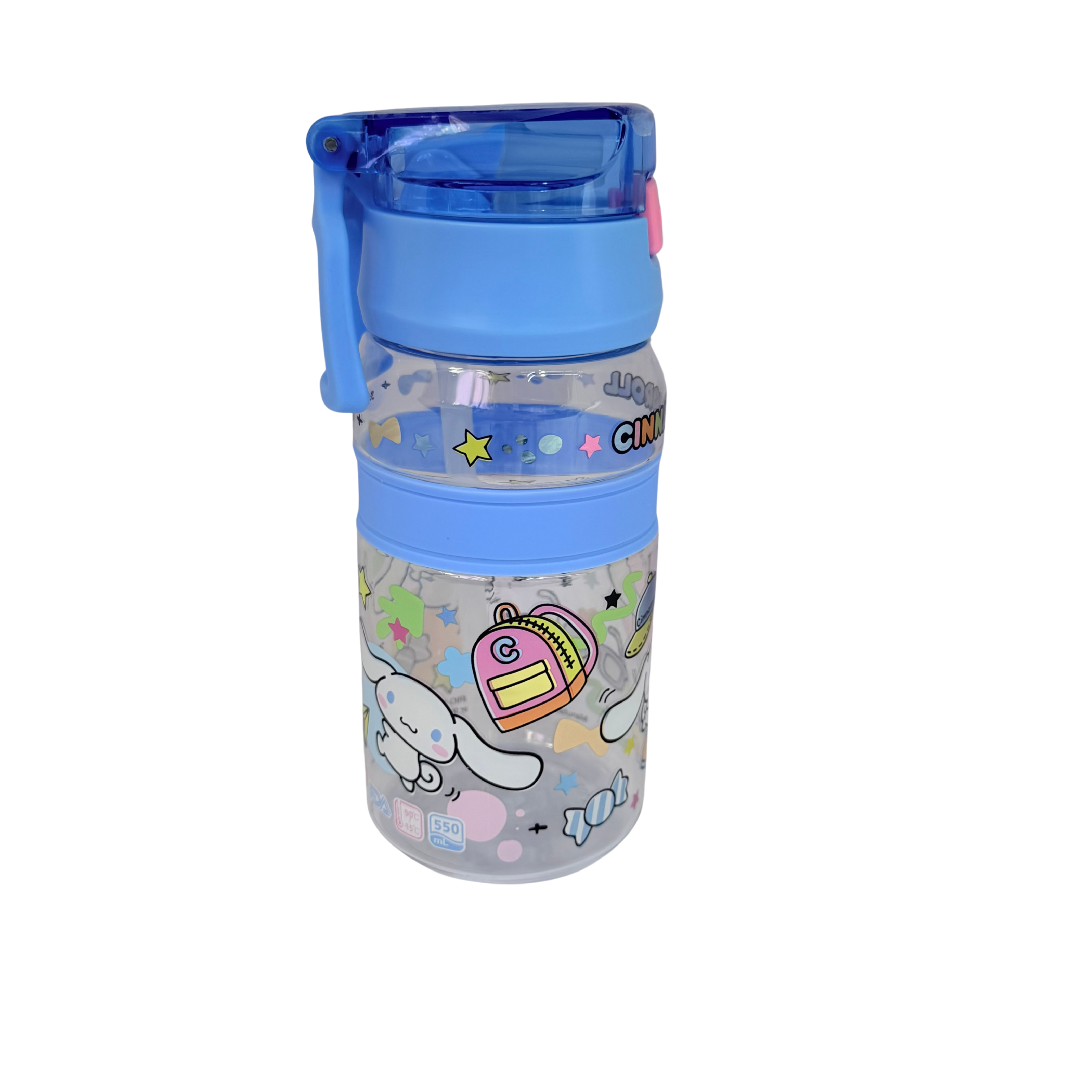 Cinnamoroll 550ml BPA & BPS Free Water Bottle w/ Straw & Neck Strap 膠水樽連飲管