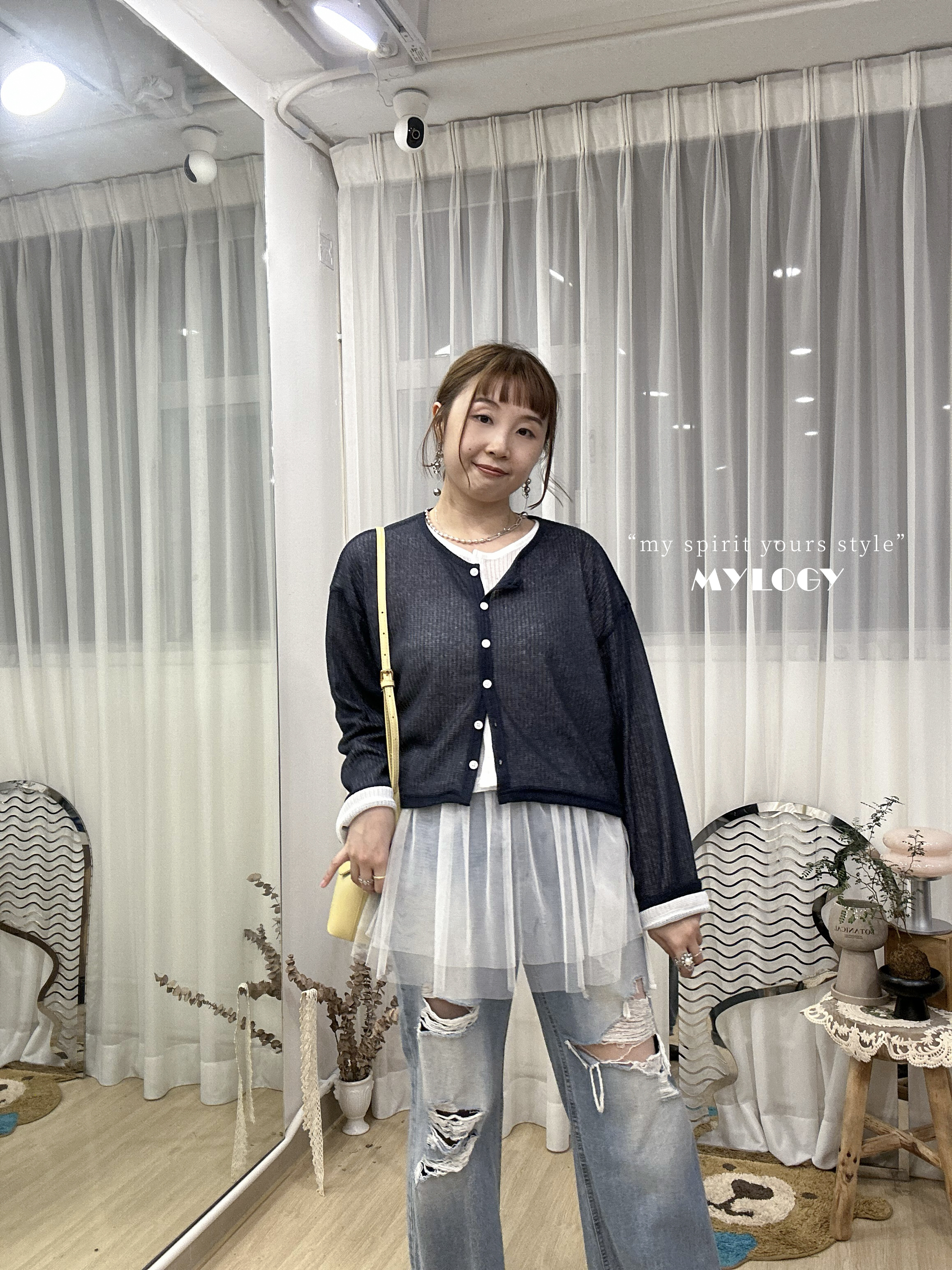 高腰直筒破爛牛仔褲 | S,M OE0001 OE0002