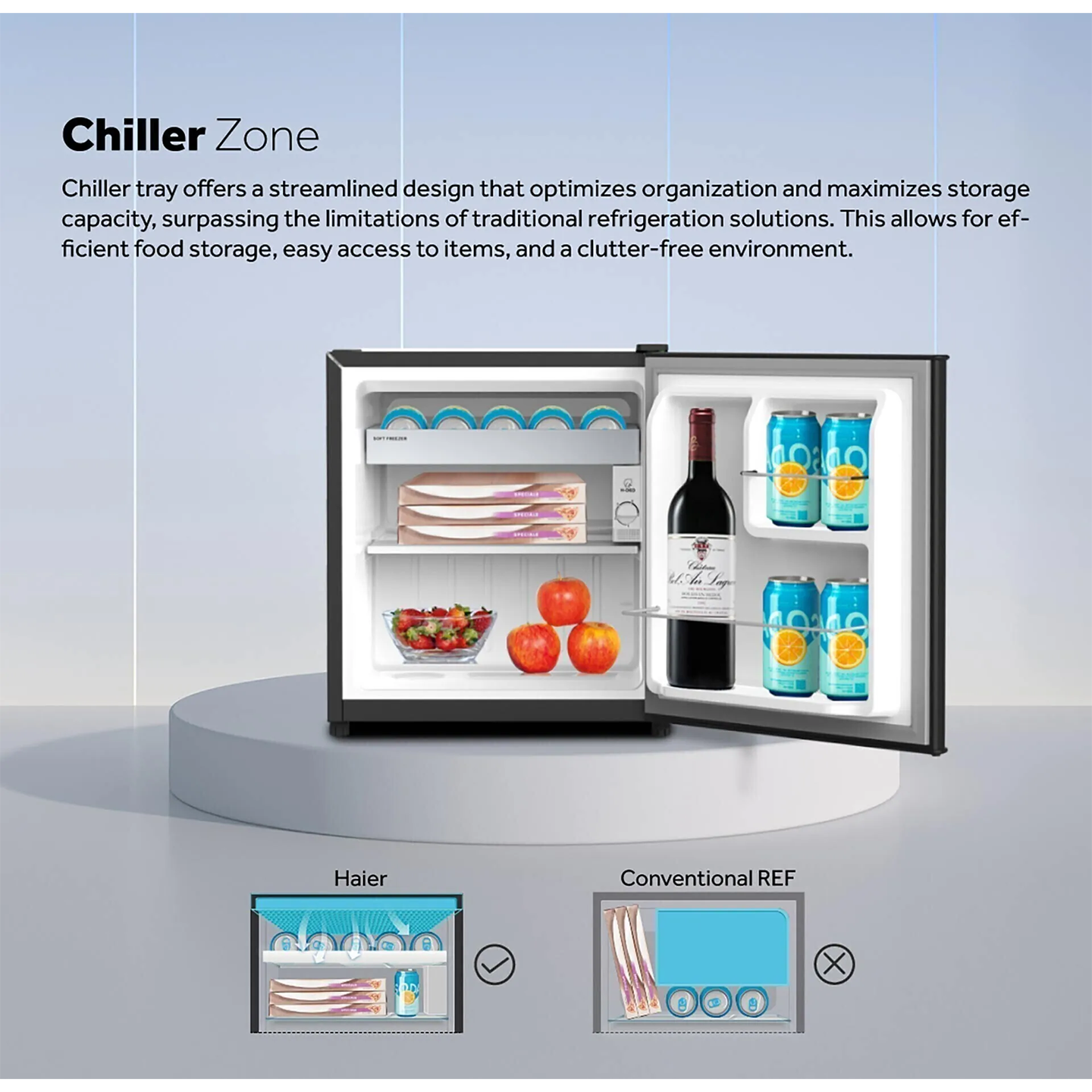 Haier 62L Minibar Refrigerator (HR-68H)