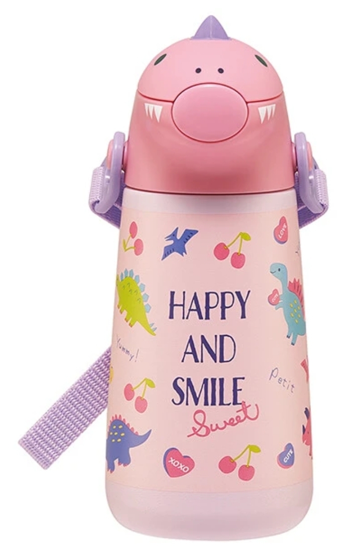 📢現貨 日本直送~新款恐龍水樽 粉紅色