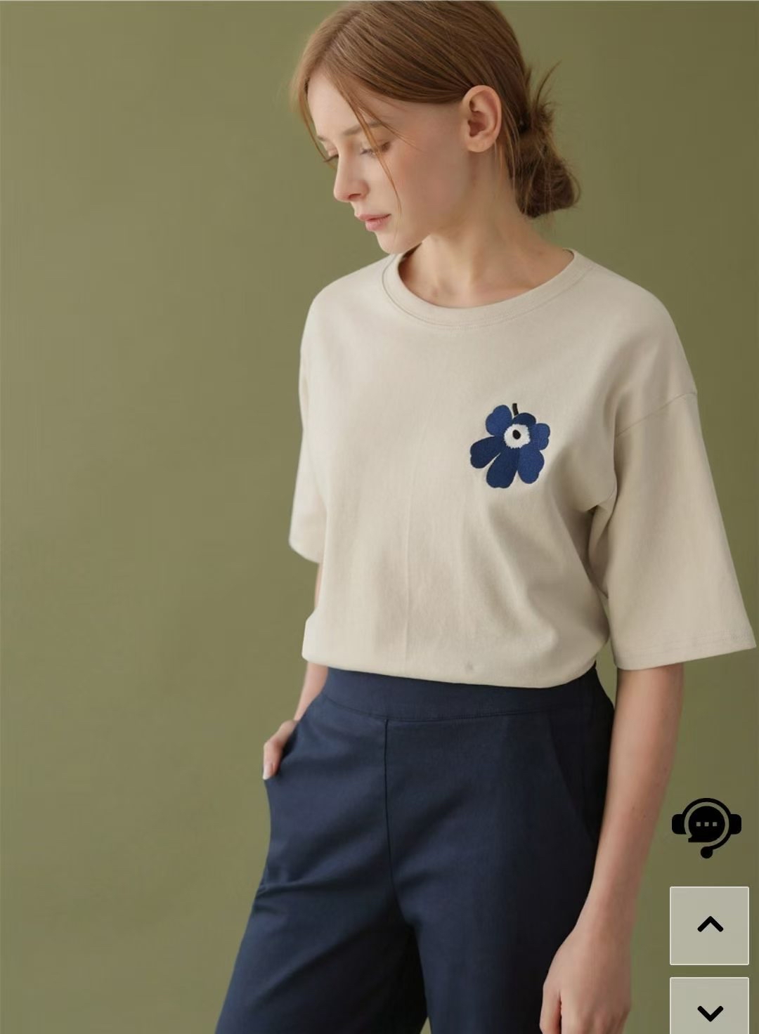 AQ poppy flower tee