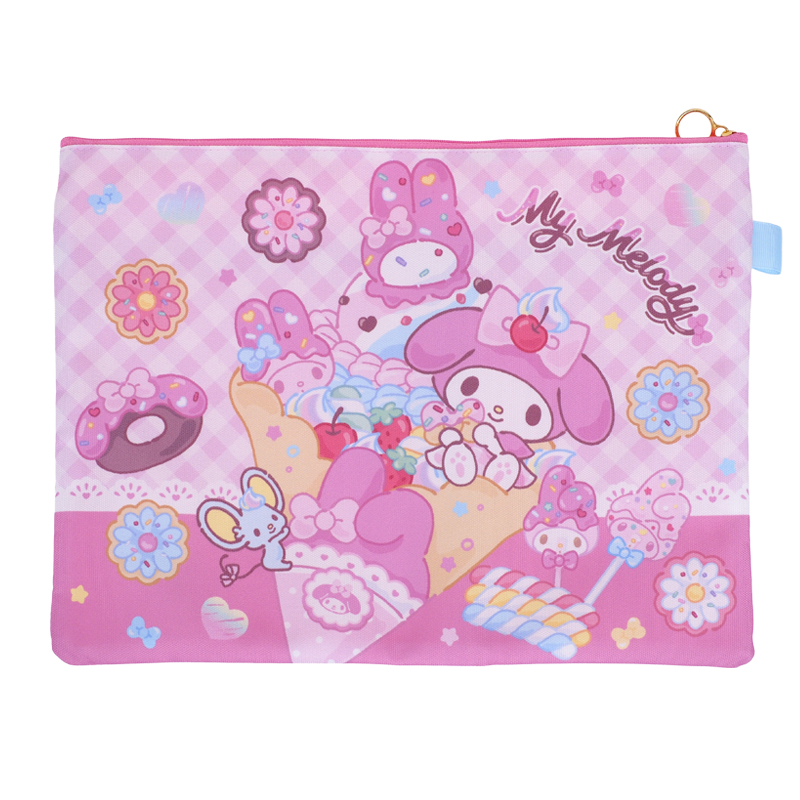 My Melody A4 3-Zipper Fabric Document Bag 布文件袋 (3拉鍊格)