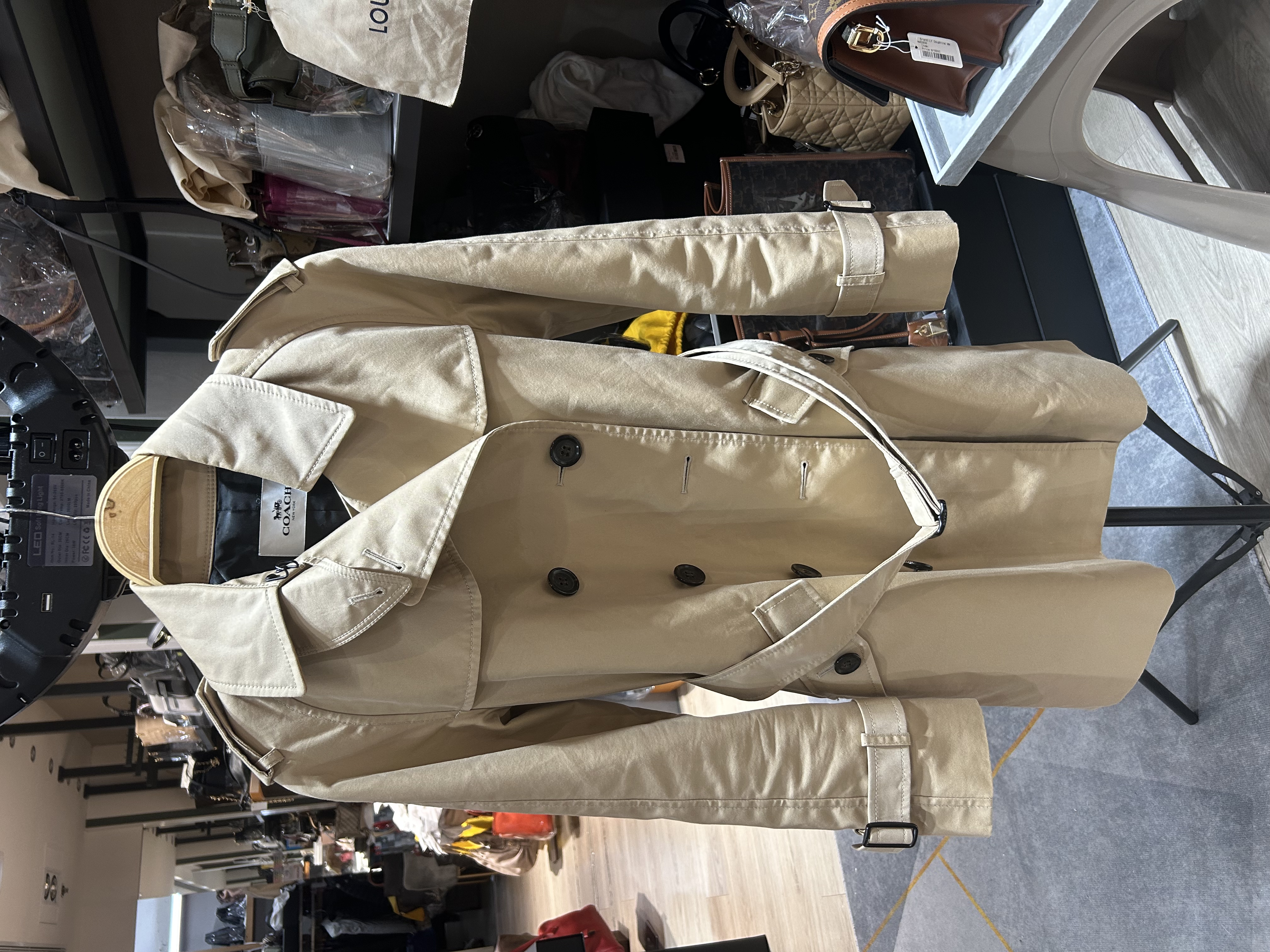 COACH 外套outer XXS Outer 米色68% 棉, 32% XXS碼外套 98%new 