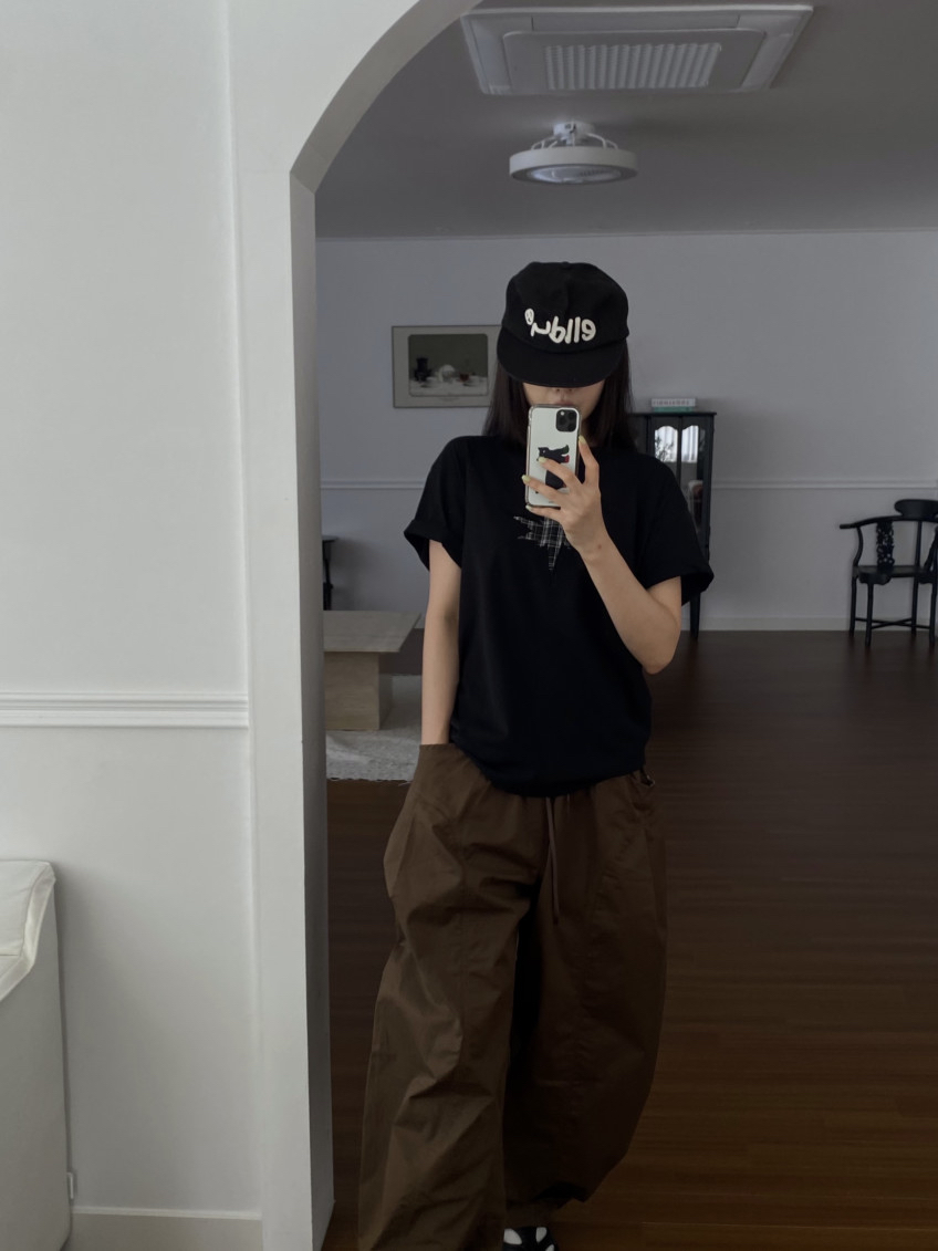 Plaid Star Patchwork Oversized Tee