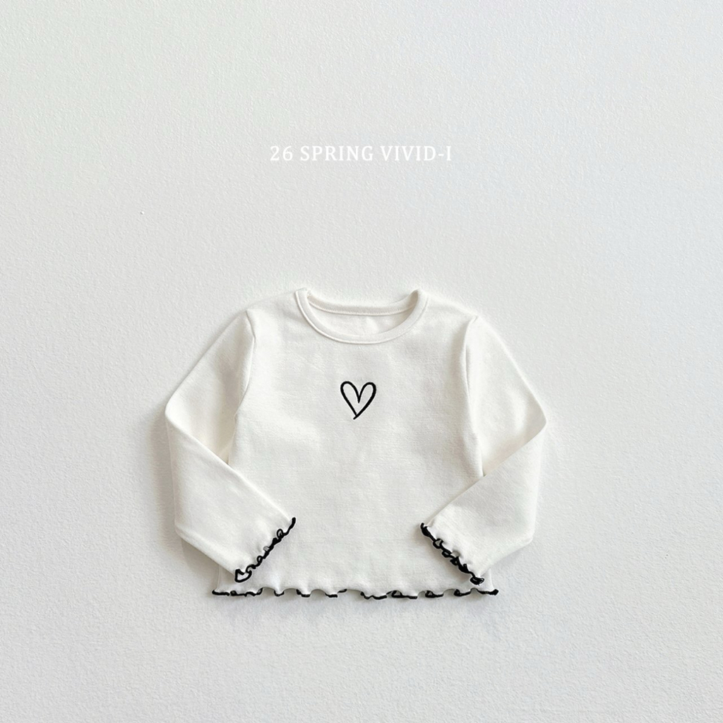 🌸預訂 韓國直送🌸🇰🇷VIVIDI三色愛心刺繡拼色花邊長袖上衣