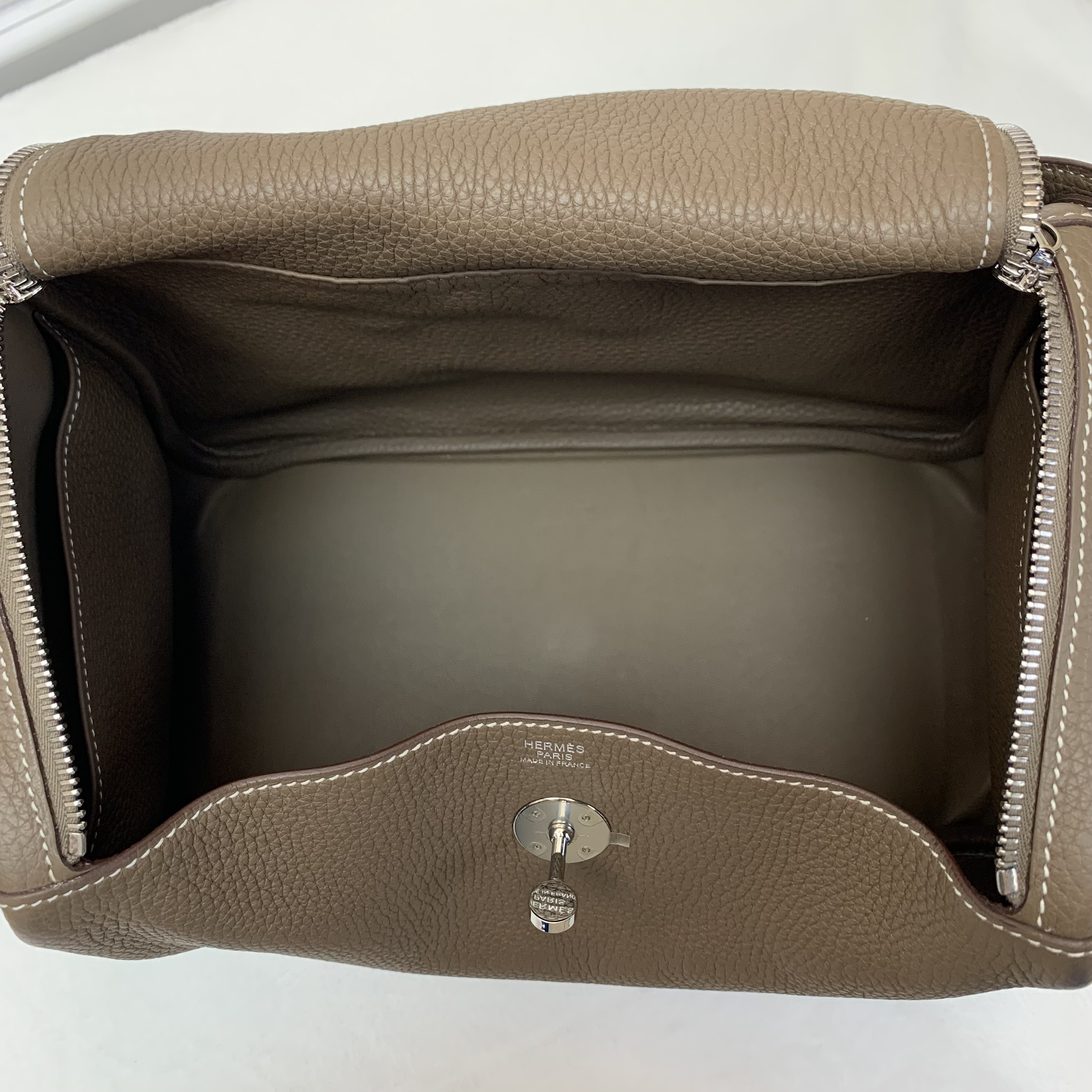 Full Set Hermes Lindy30大象灰銀扣 Y刻印