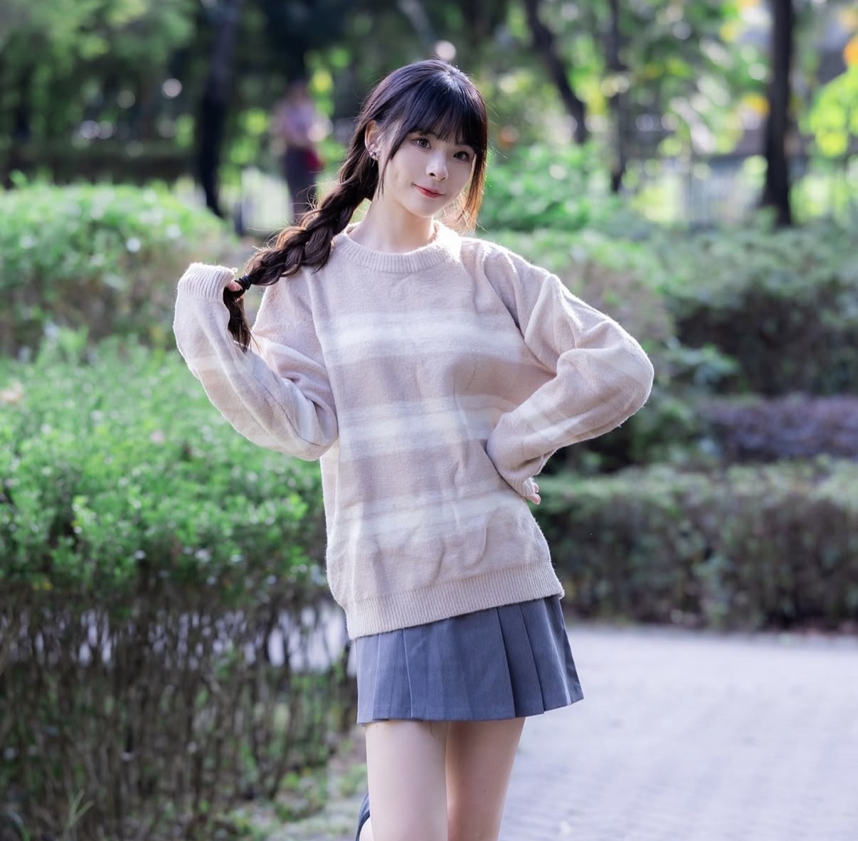 KR 混色間條絨Sweater 