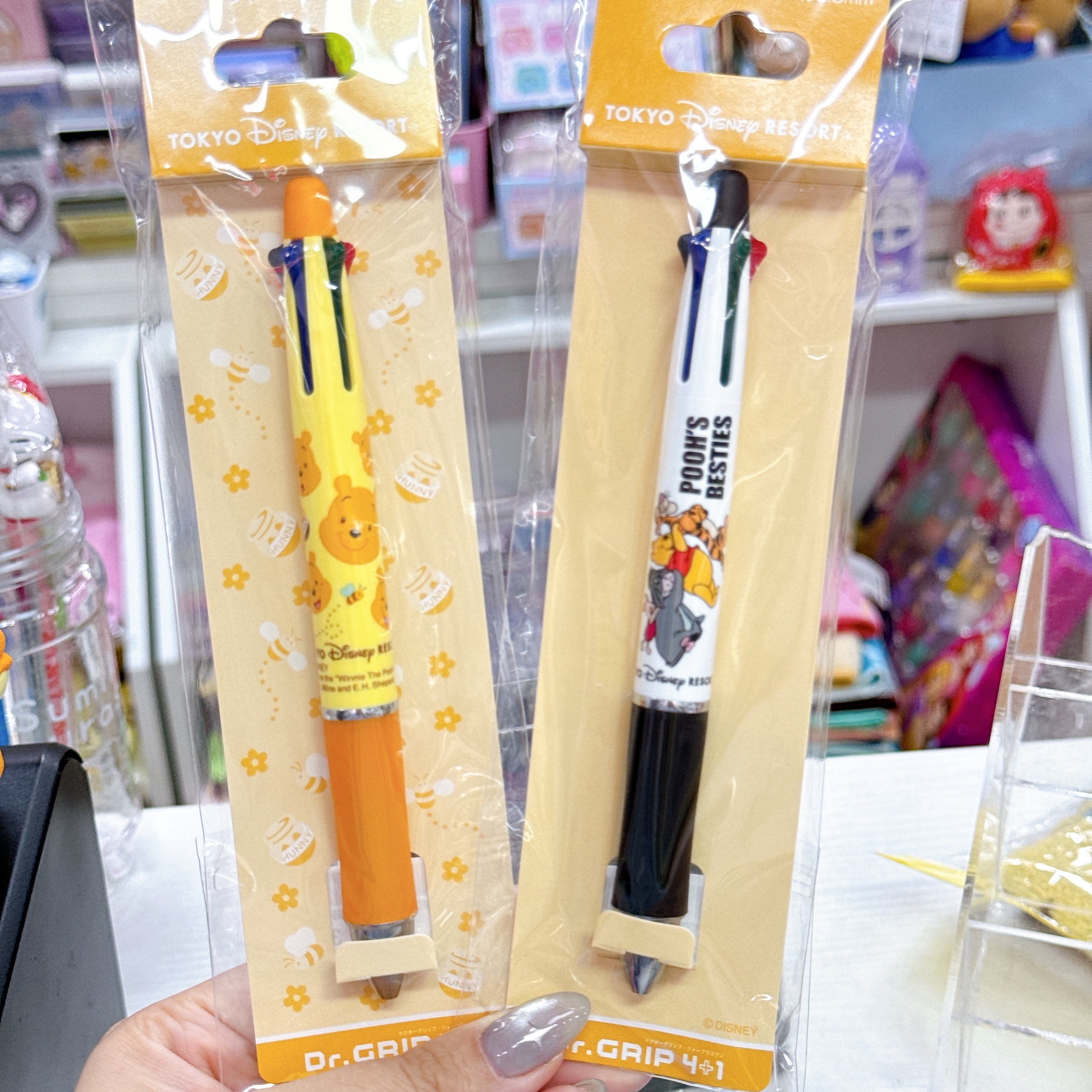 日本直送東京迪士尼小熊維尼四色加鉛芯筆