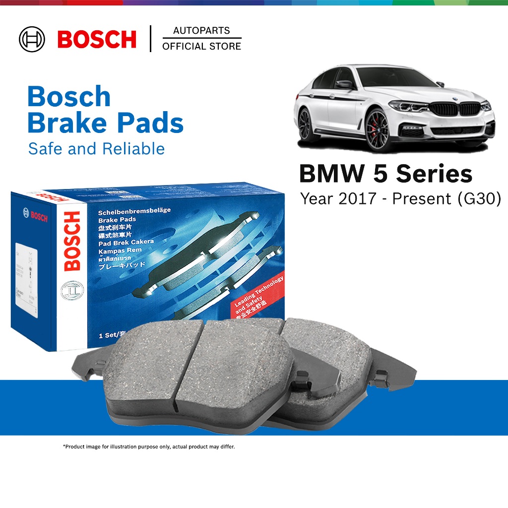 BOSCH Front Brake Pads - BMW 5 Series 520i / 530i / 530e (G30) (year 2017 - present) - 0986424431