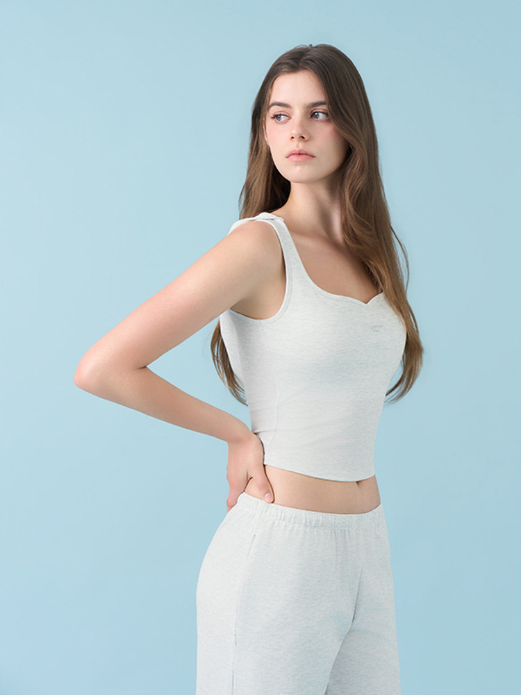 【宮廷領連PAD背心】預購_Soft Pique hooded sleeveless by Grandeline